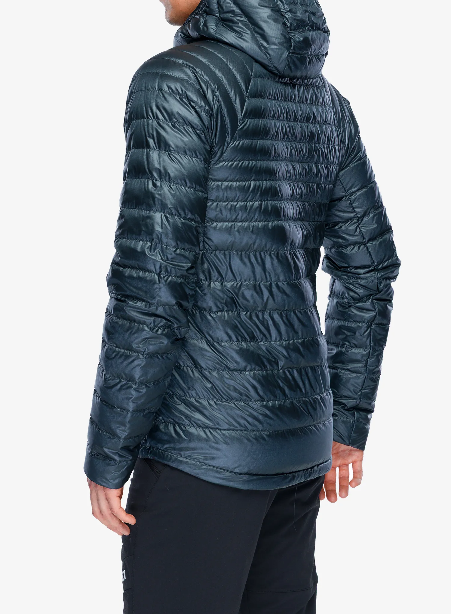 Puhovka adidas TERREX Techrock CLIMAWARM+ Down Hooded Jacket - carbon