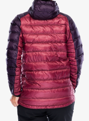 Ženska puhovka adidas TERREX Xperior COLD.RDY Down Hooded Jkt - aurora black/quiet crimson