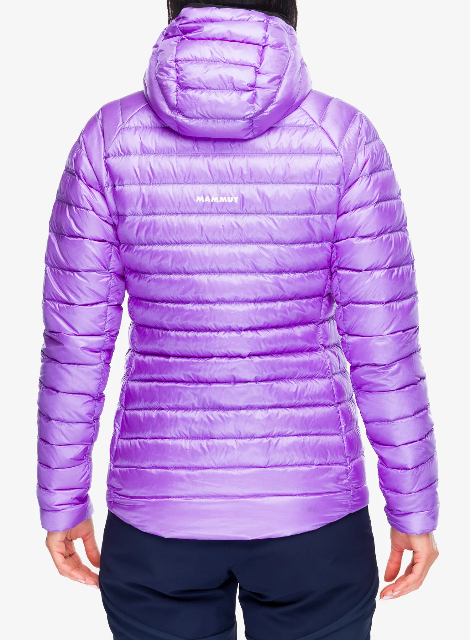 Ženska puhovka Mammut Broad Peak IN Hooded Jacket - lavandin/black