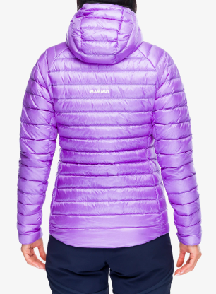 Ženska puhovka Mammut Broad Peak IN Hooded Jacket - lavandin/black