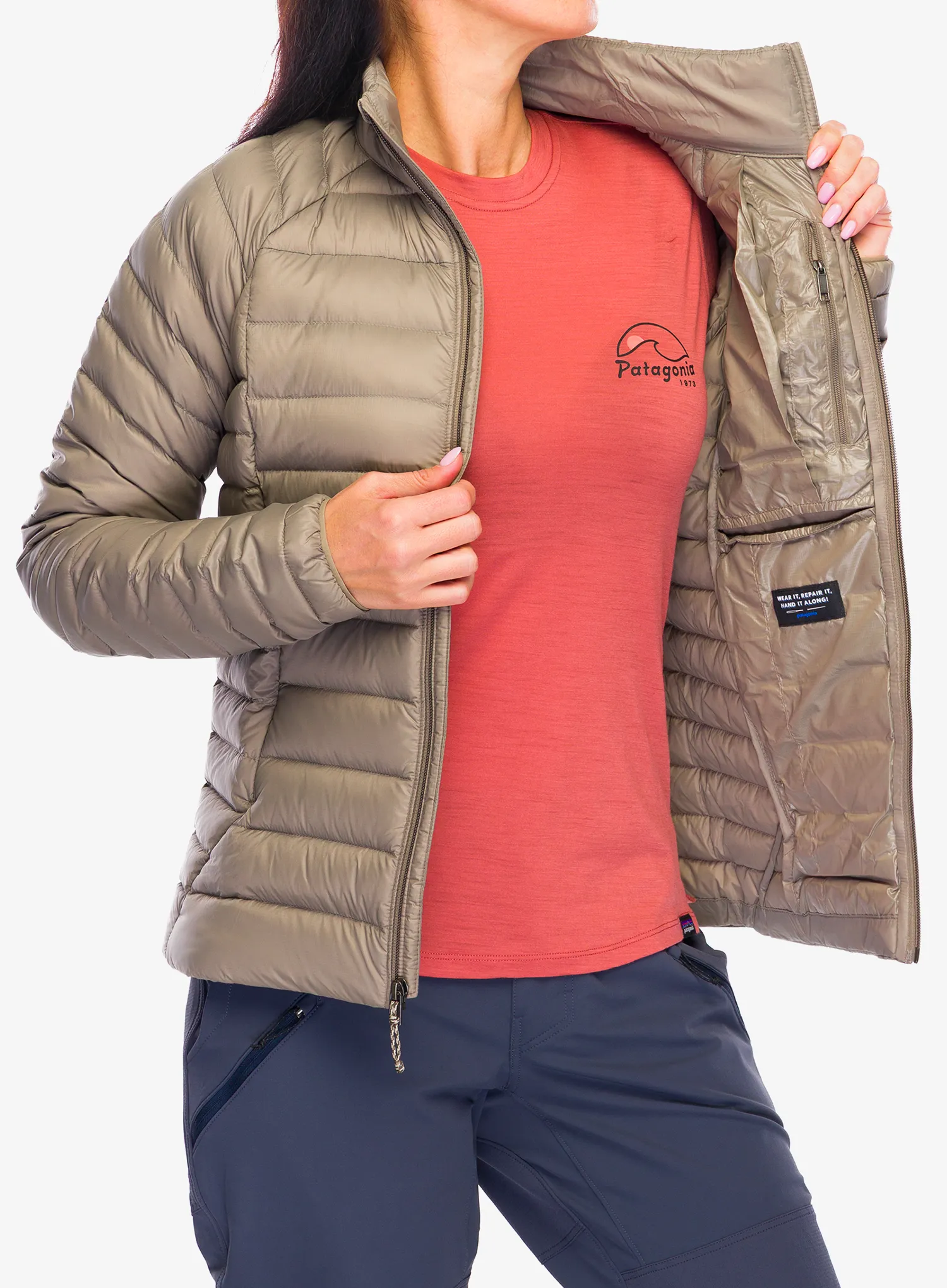 Ženska puhovka Patagonia Down Sweater - wing grey