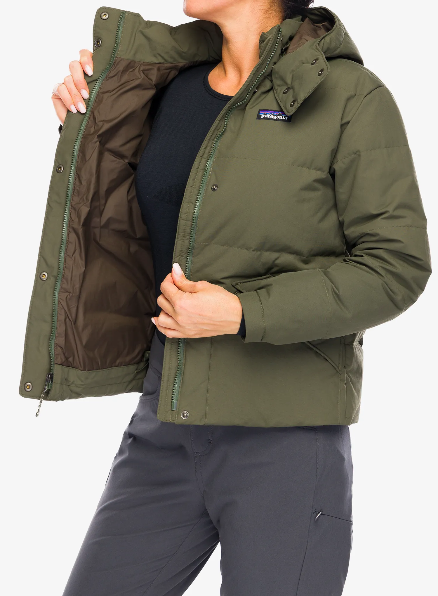 Ženska puhovka Patagonia Downdrift Jacket - basin green