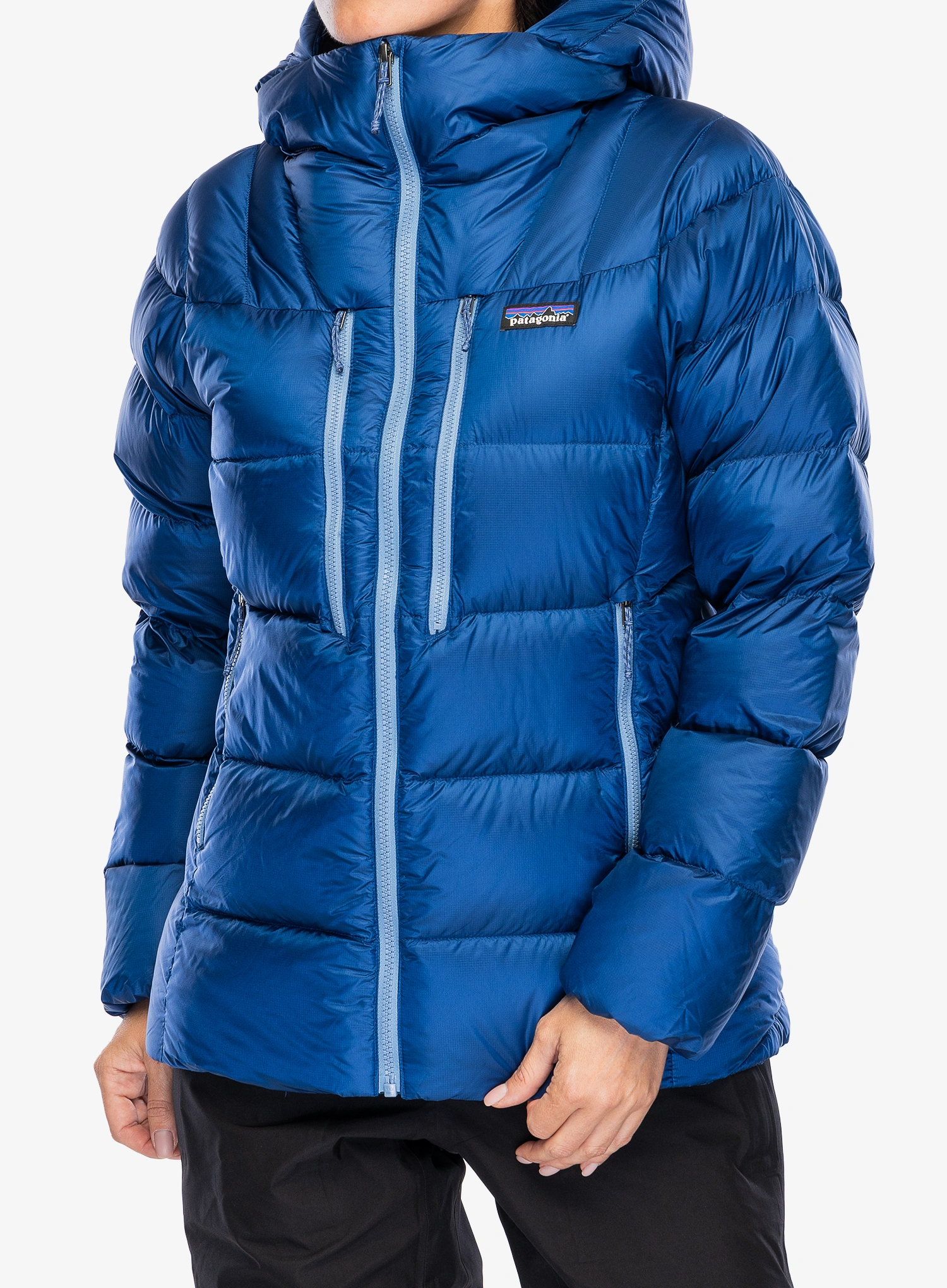 Ženska puhovka Patagonia Fitz Roy Down Hoody - clement blue