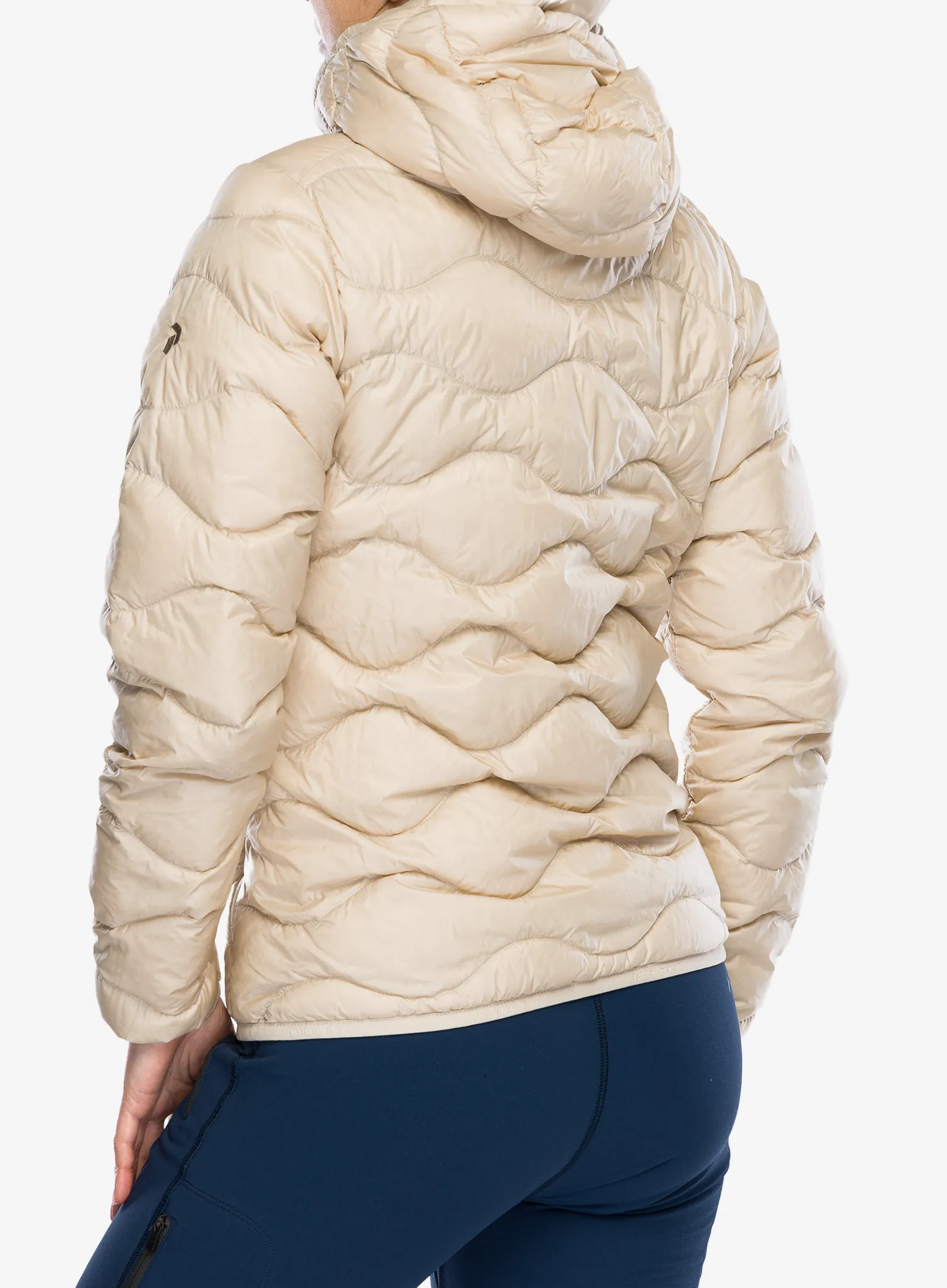 Ženska puhovka Peak Performance Helium Down Hood Jacket - sand fog