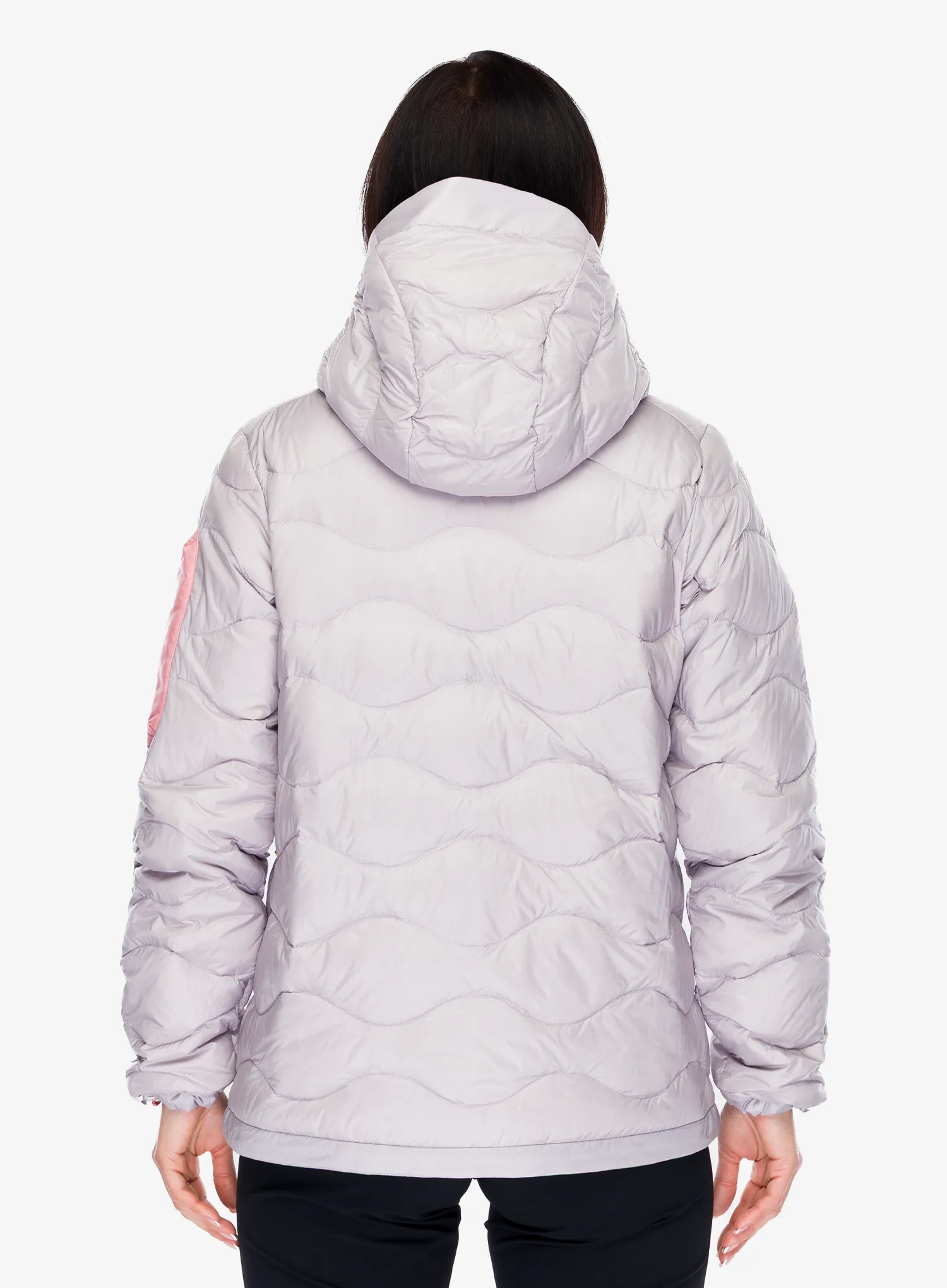 Ženska puhovka Peak Performance Helium Utility Down Hood Jacket - misty lavender/canary lime