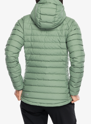 Ženska puhovka Rab Microlight Windstopper Hoody - dark fig green