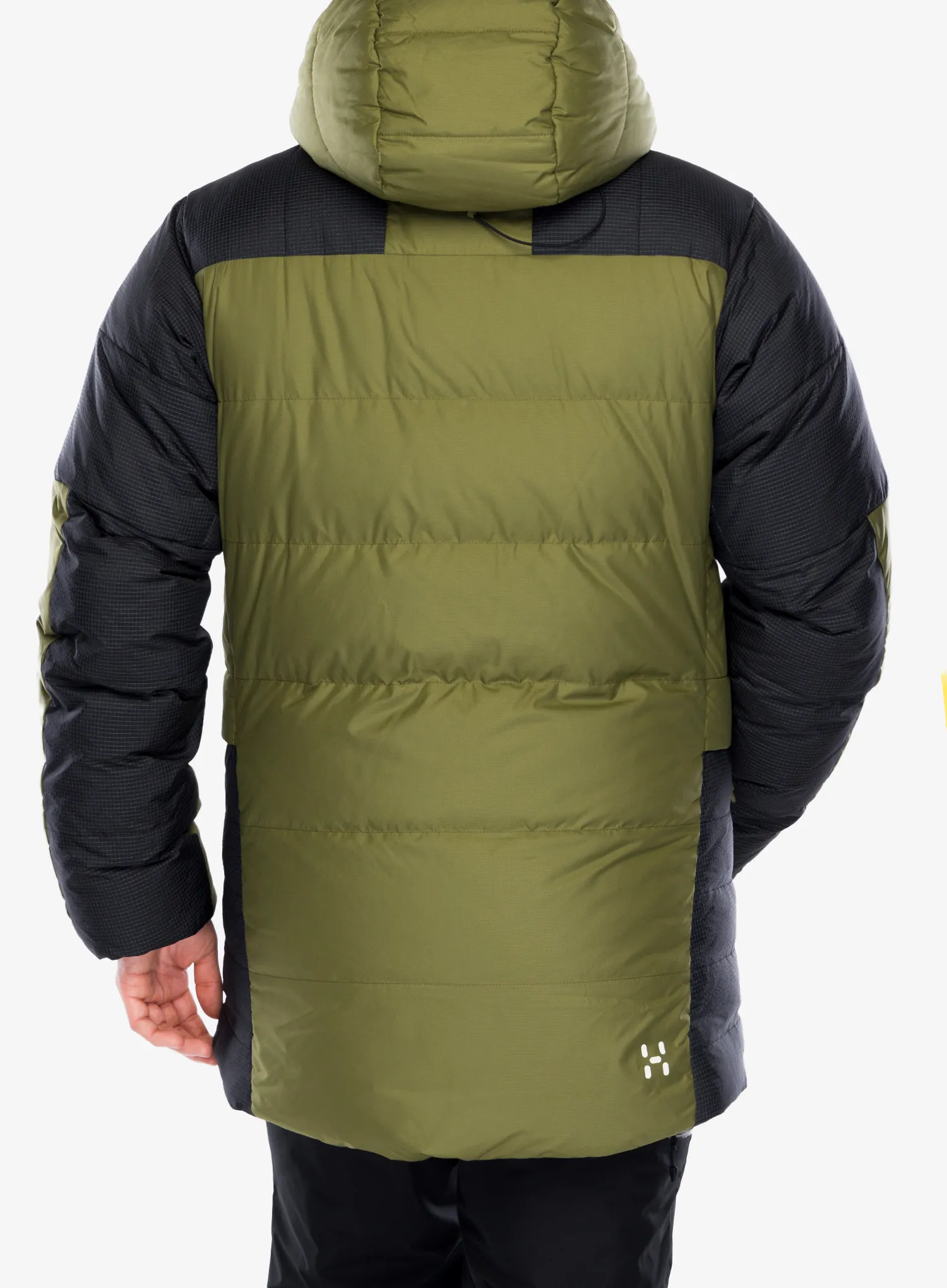 Puhovka Haglofs Riksgransen Down 850 Hood - olive green/true black