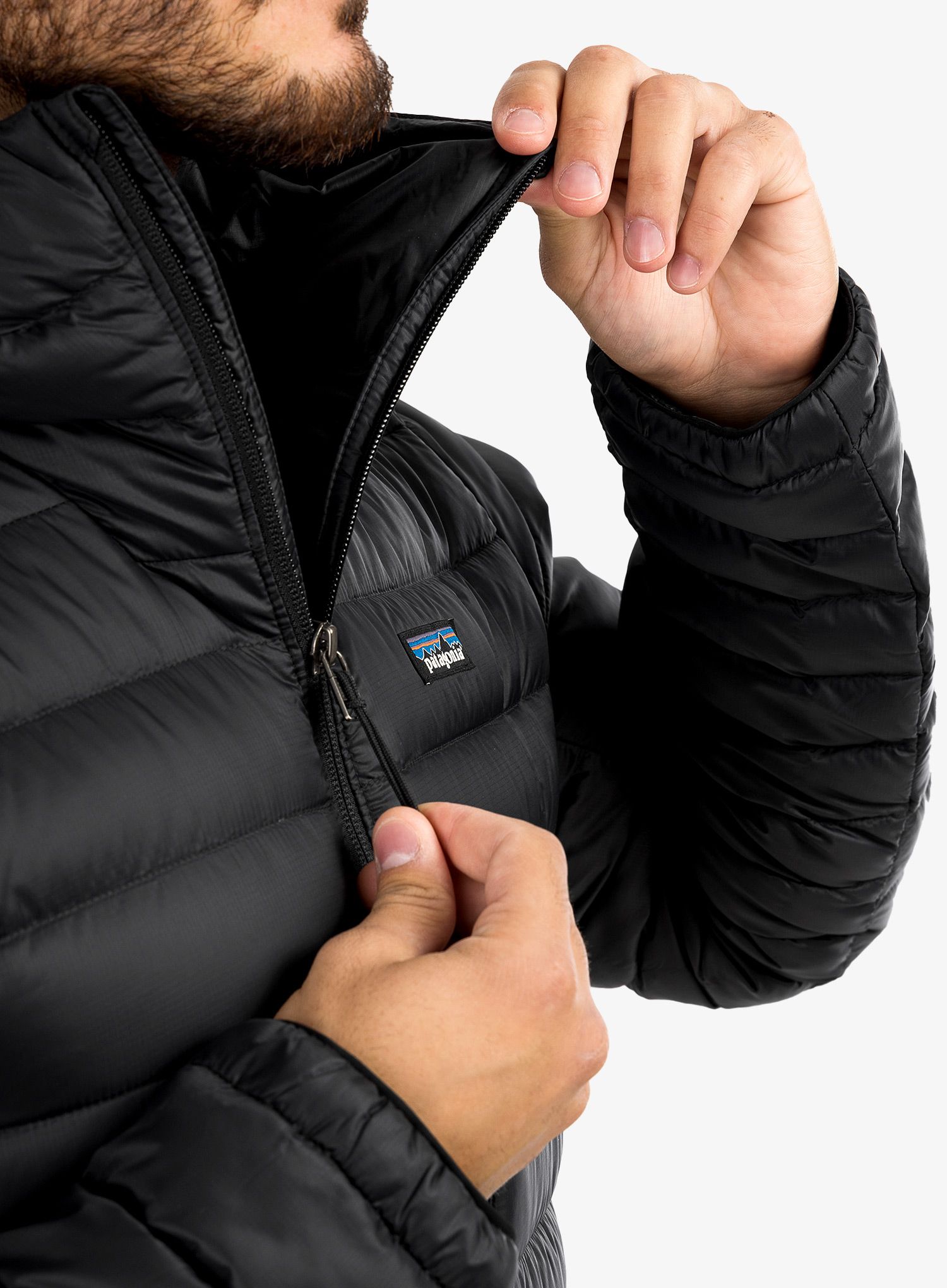 Puhovka Patagonia Down Sweater Hoody - black