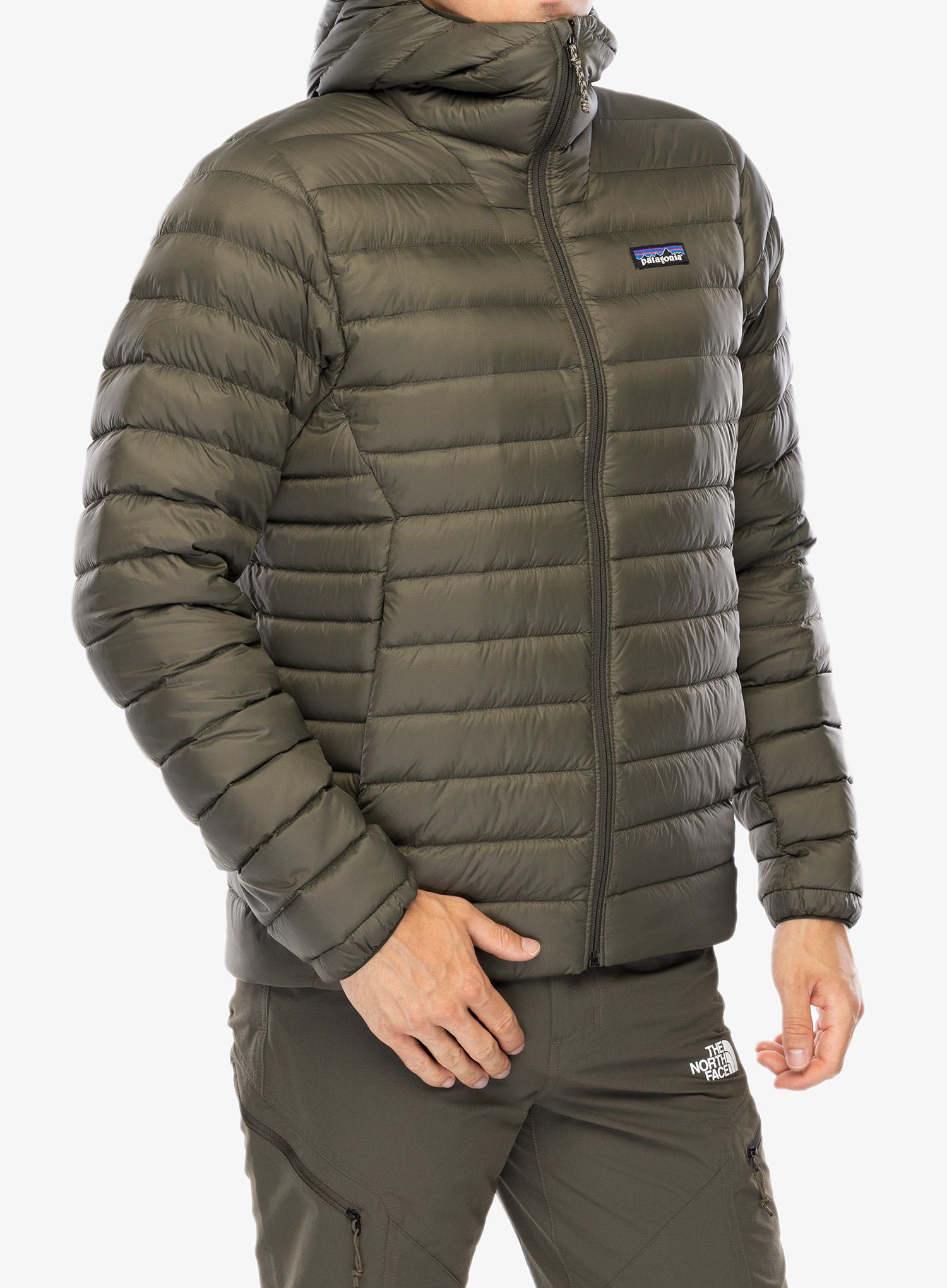 Puhovka Patagonia Down Sweater Hoody - pine needle green