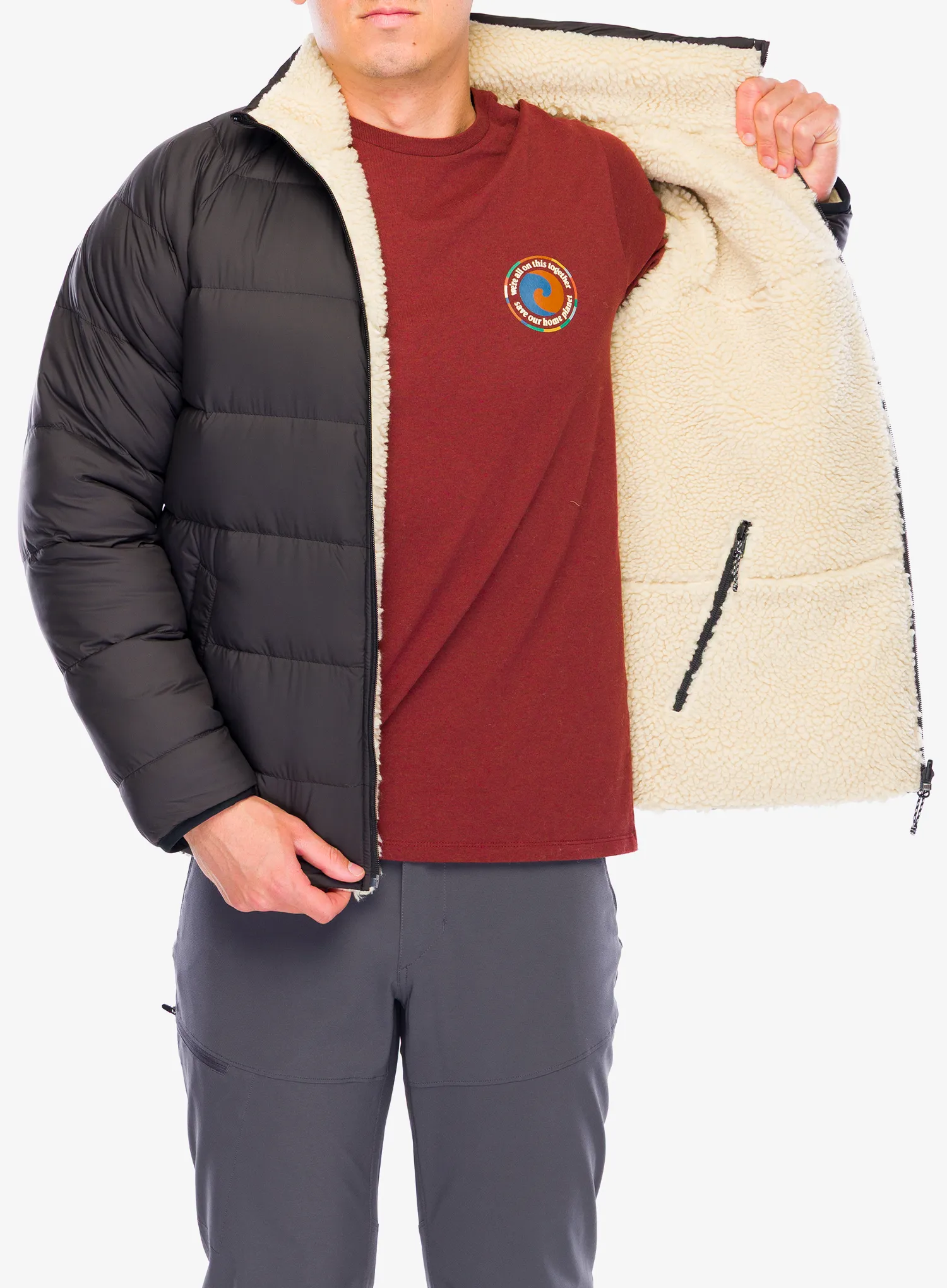 Puhovka Patagonia Reversible Silent Down Jacket - black