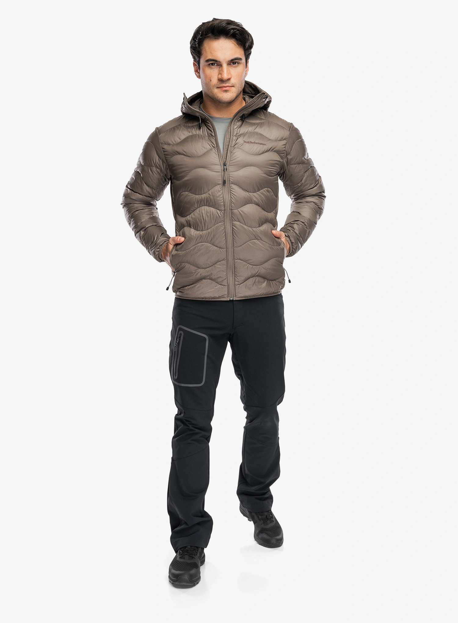 Puhovka Peak Performance Helium Down Hood Jacket - terrain tan