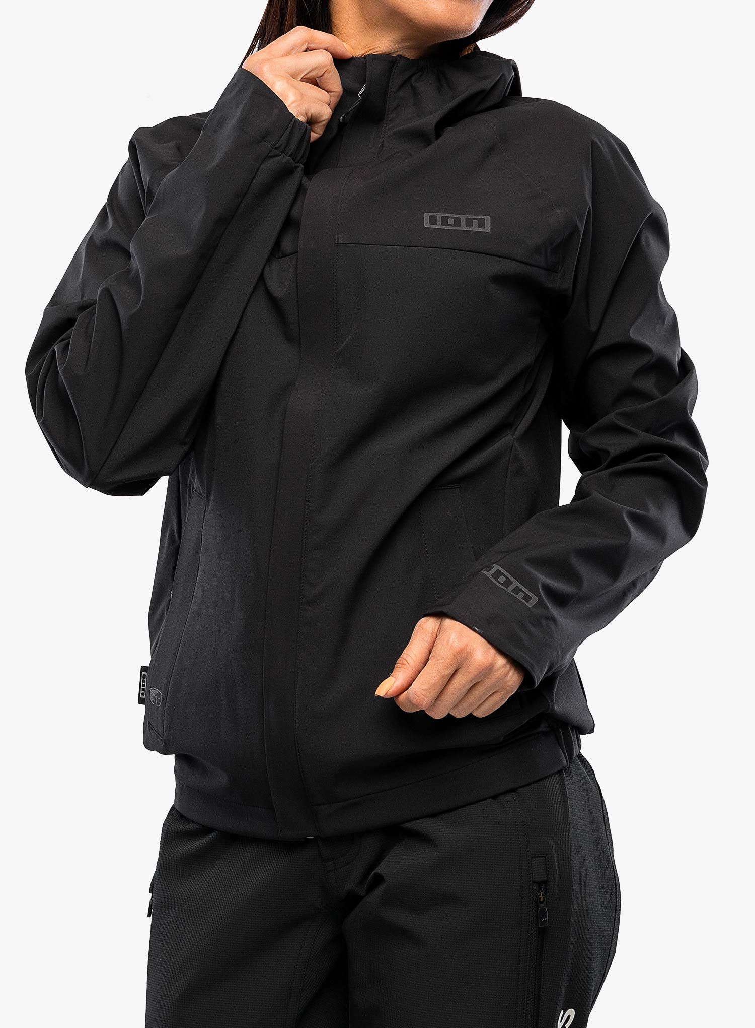 Kolesarska jakna ION Shelter 3L Hybrid - black