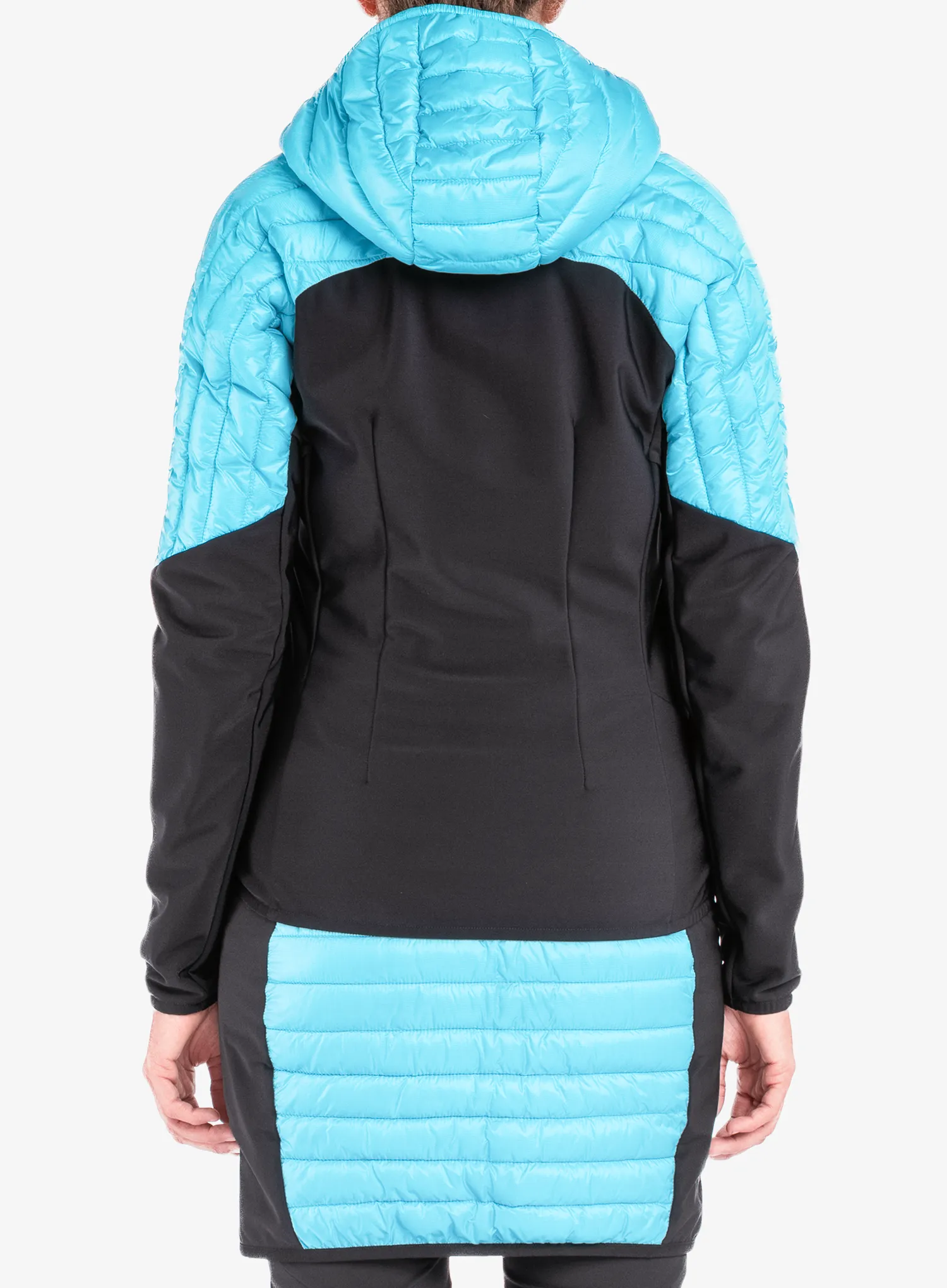 Ženska hibridna jakna Montura Peak Hybrid Hooded Jacket - turquoise