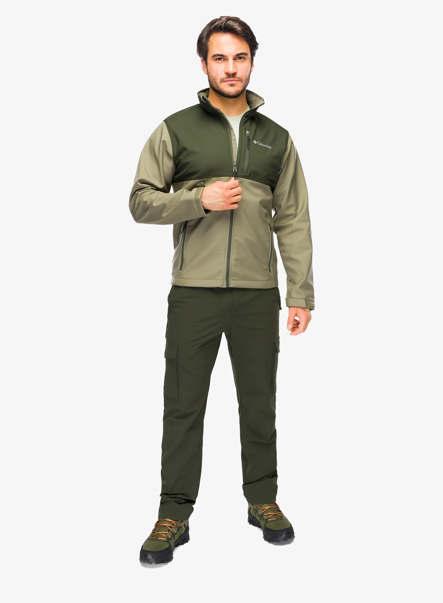 Softshell jakna Columbia Ascender Softshell Jacket - stone green/greenscape