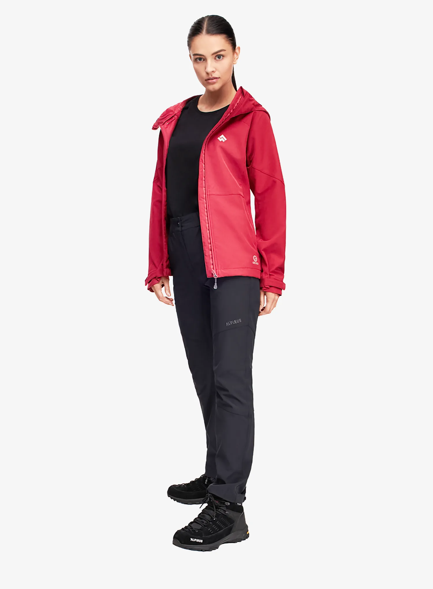 Ženska softshell jakna Alpinus Majadita - red