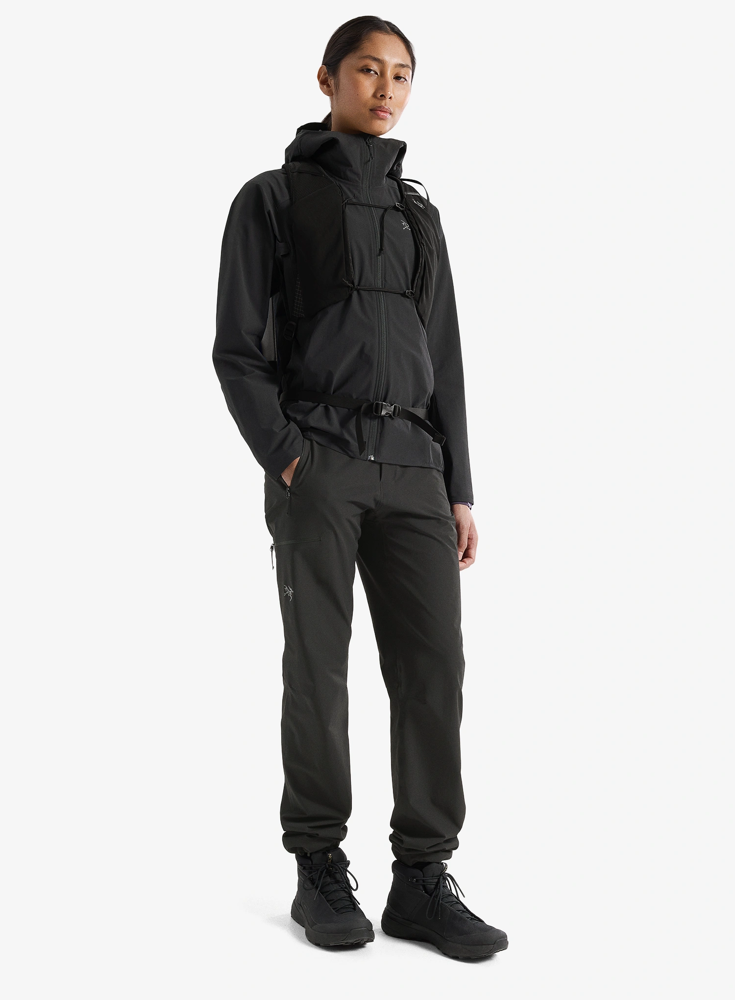 Ženska softshell jakna Arcteryx Gamma Lightweight Hoody - black