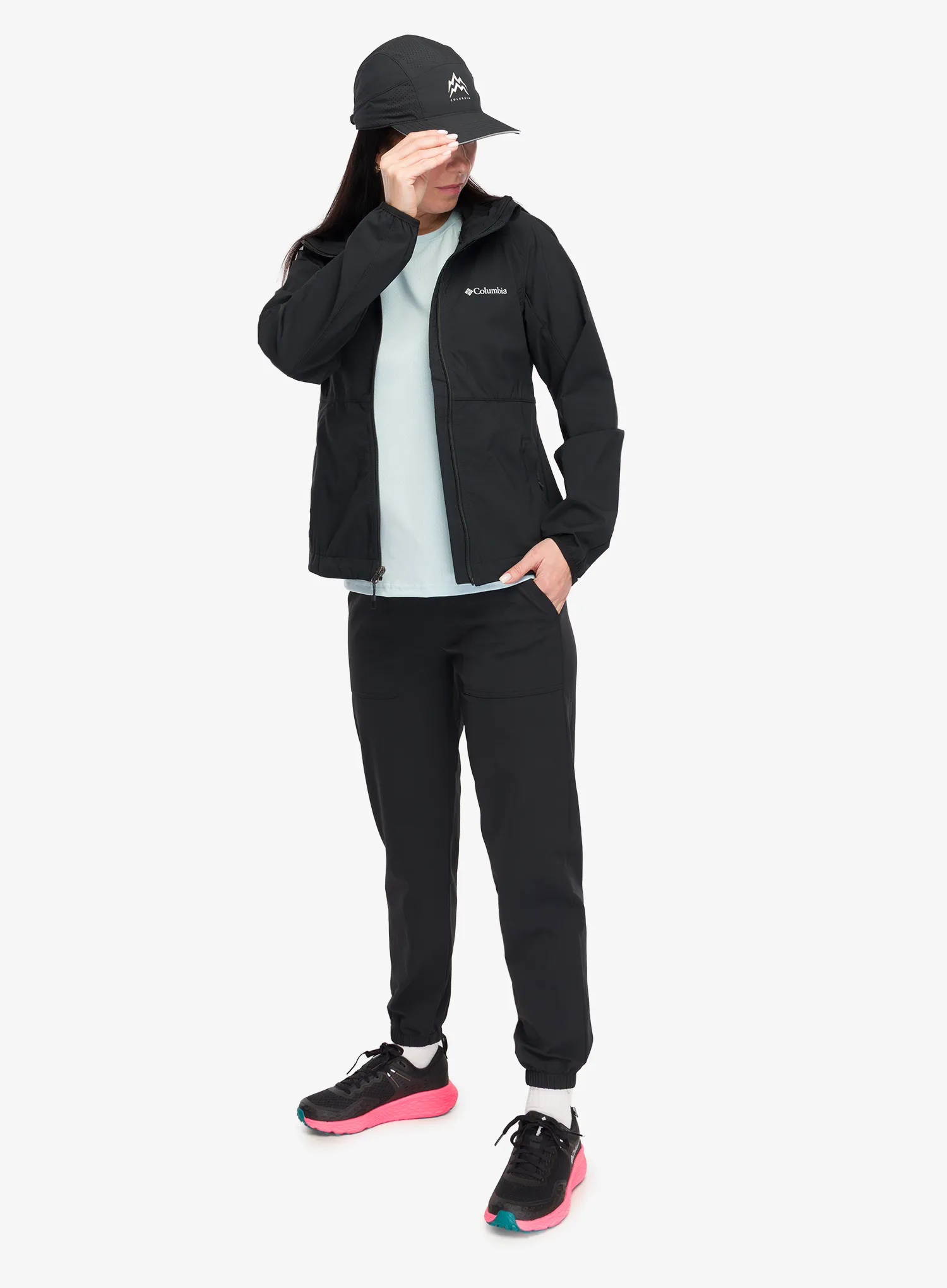 Ženska softshell jakna Columbia Heather Canyon II Hooded Softshell - black