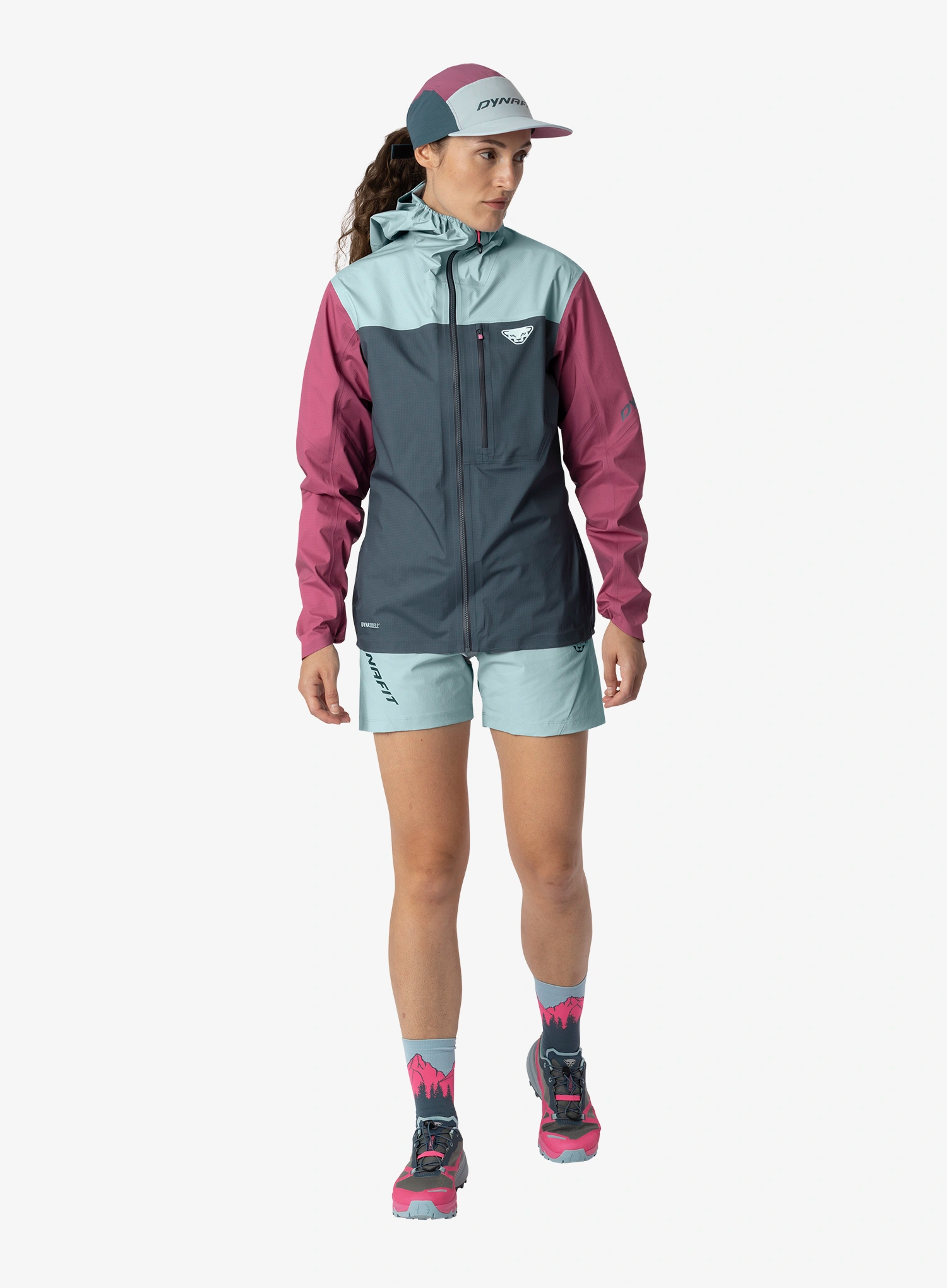 Ženska softshell jakna Dynafit Traverse 3L Jacket - cinder/cloud blue