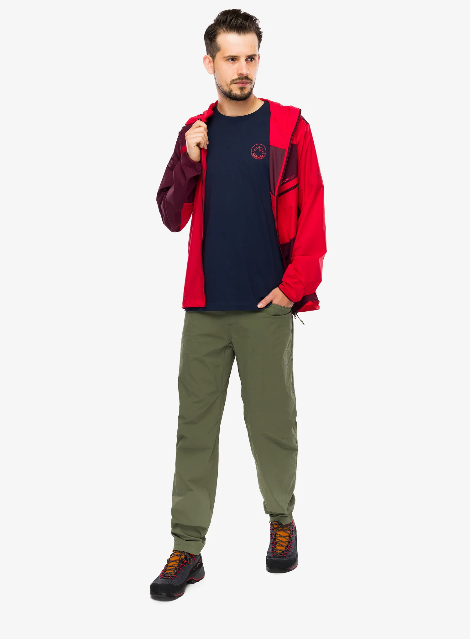 Softshell jakna La Sportiva Freeway Wind Jacket - mountain red/redwood