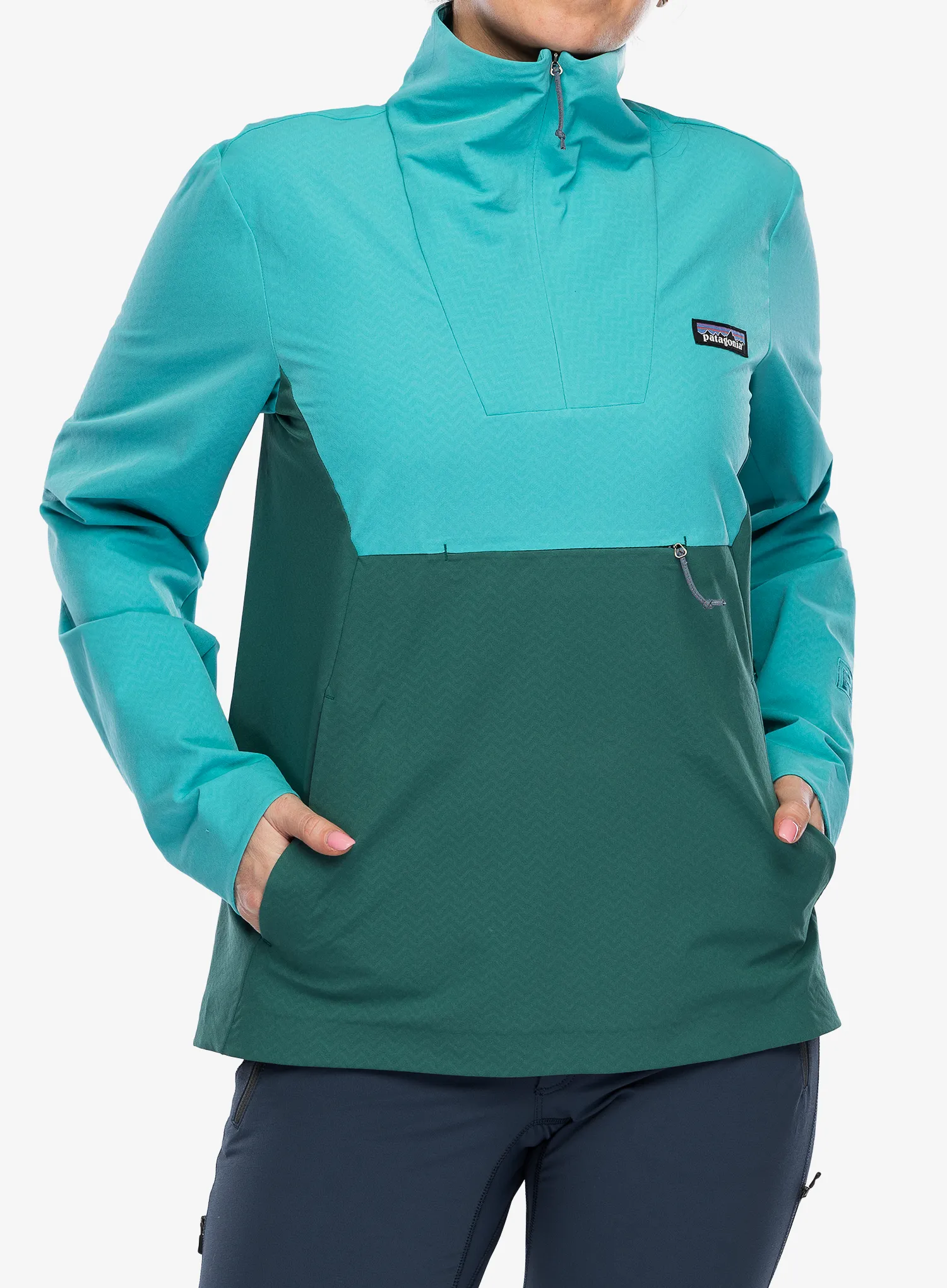 Softshell jakna Patagonia R1 CrossStrata P/O - conifer green