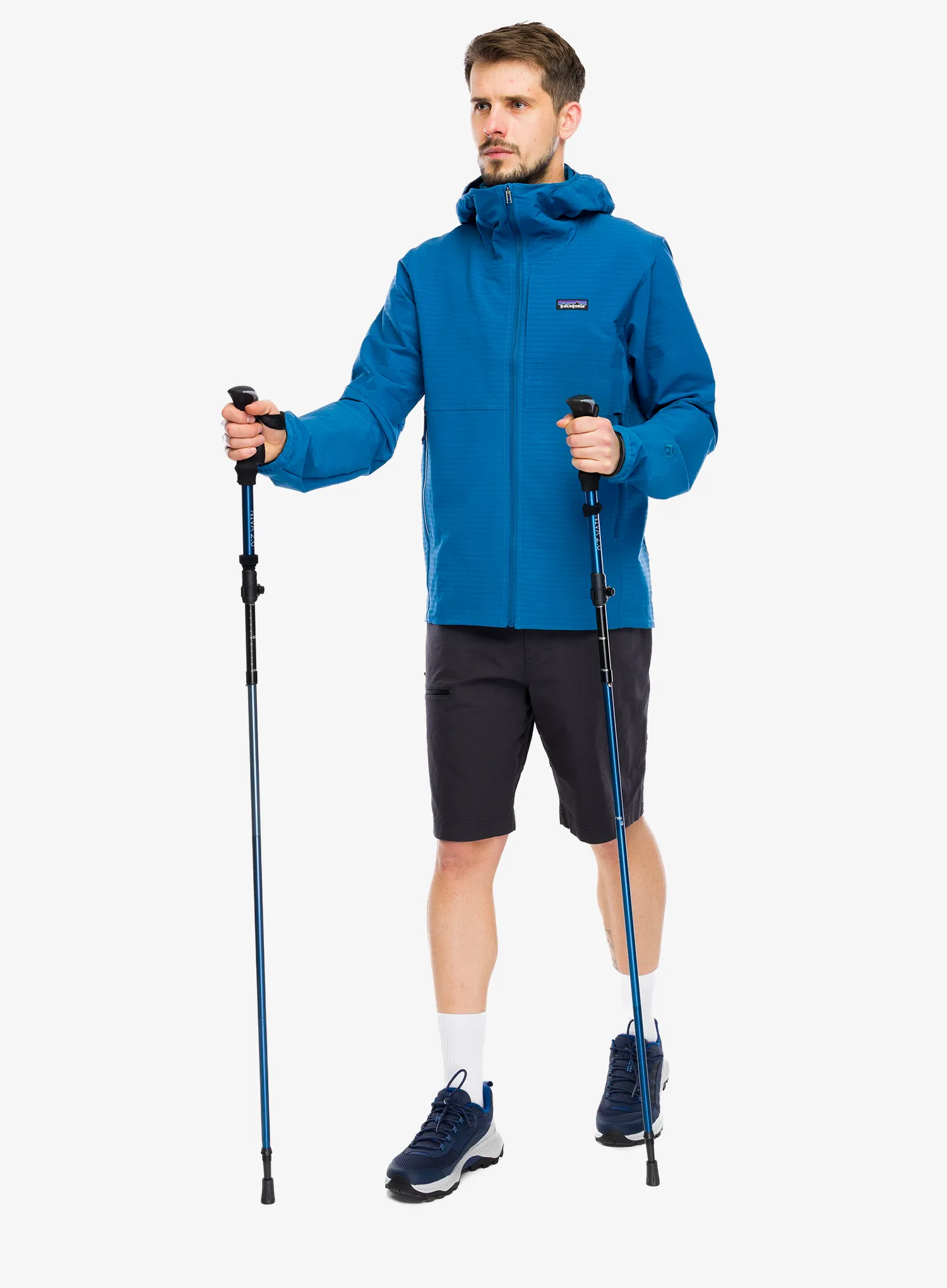 Softshell jakna Patagonia R1 TechFace Hoody - aquatic blue