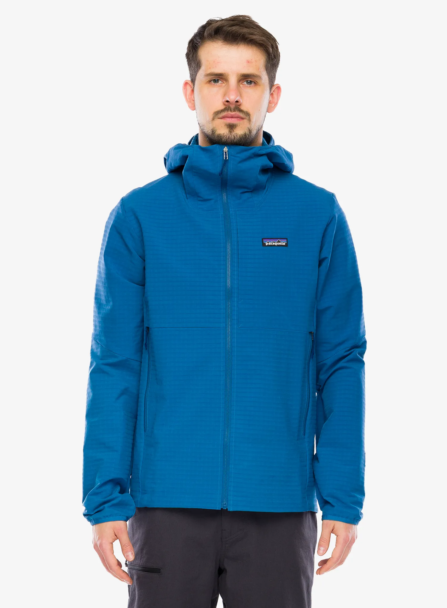 Softshell jakna Patagonia R1 TechFace Hoody - aquatic blue