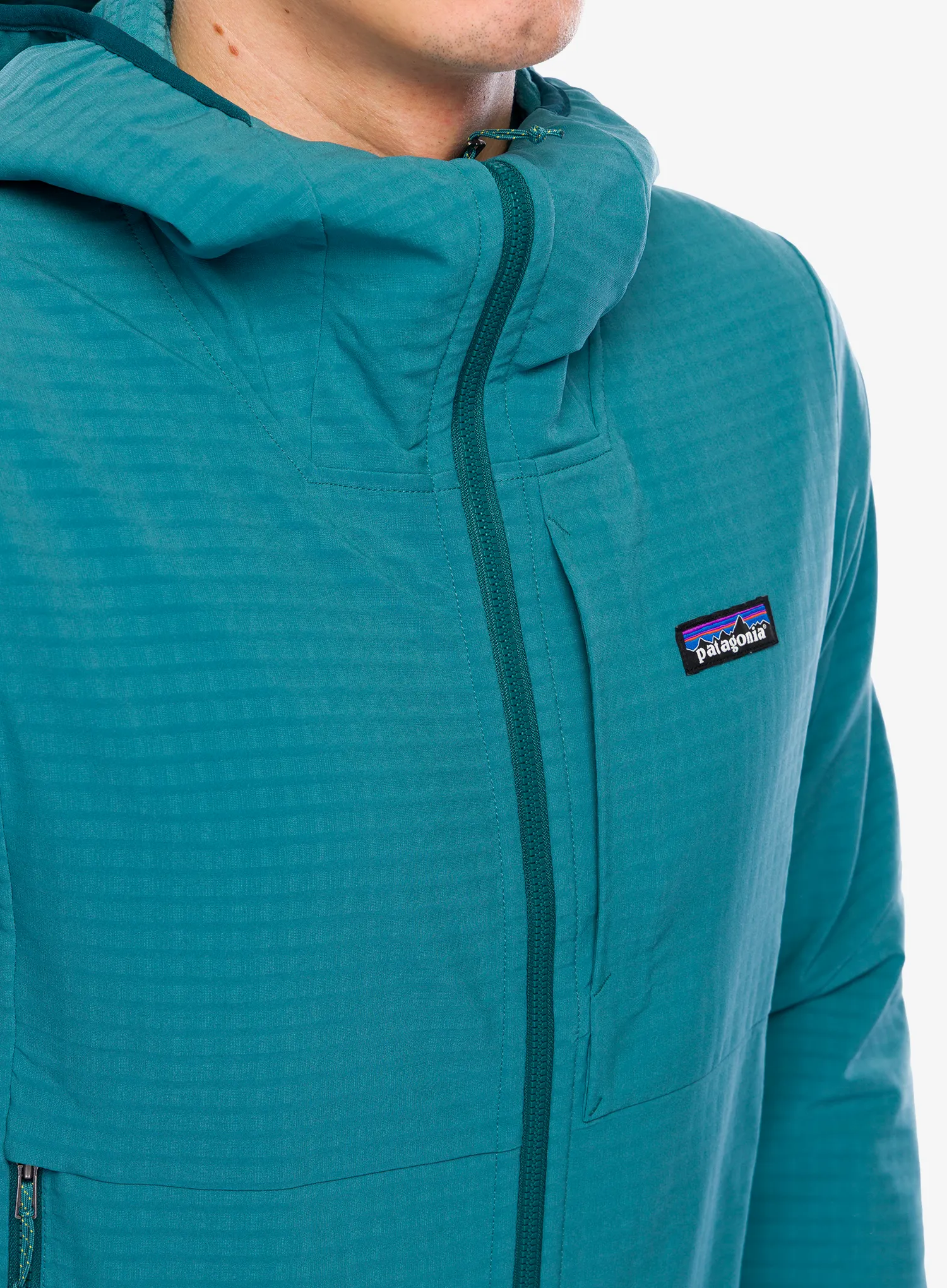 Softshell jakna Patagonia R1 TechFace Hoody - wetland blue