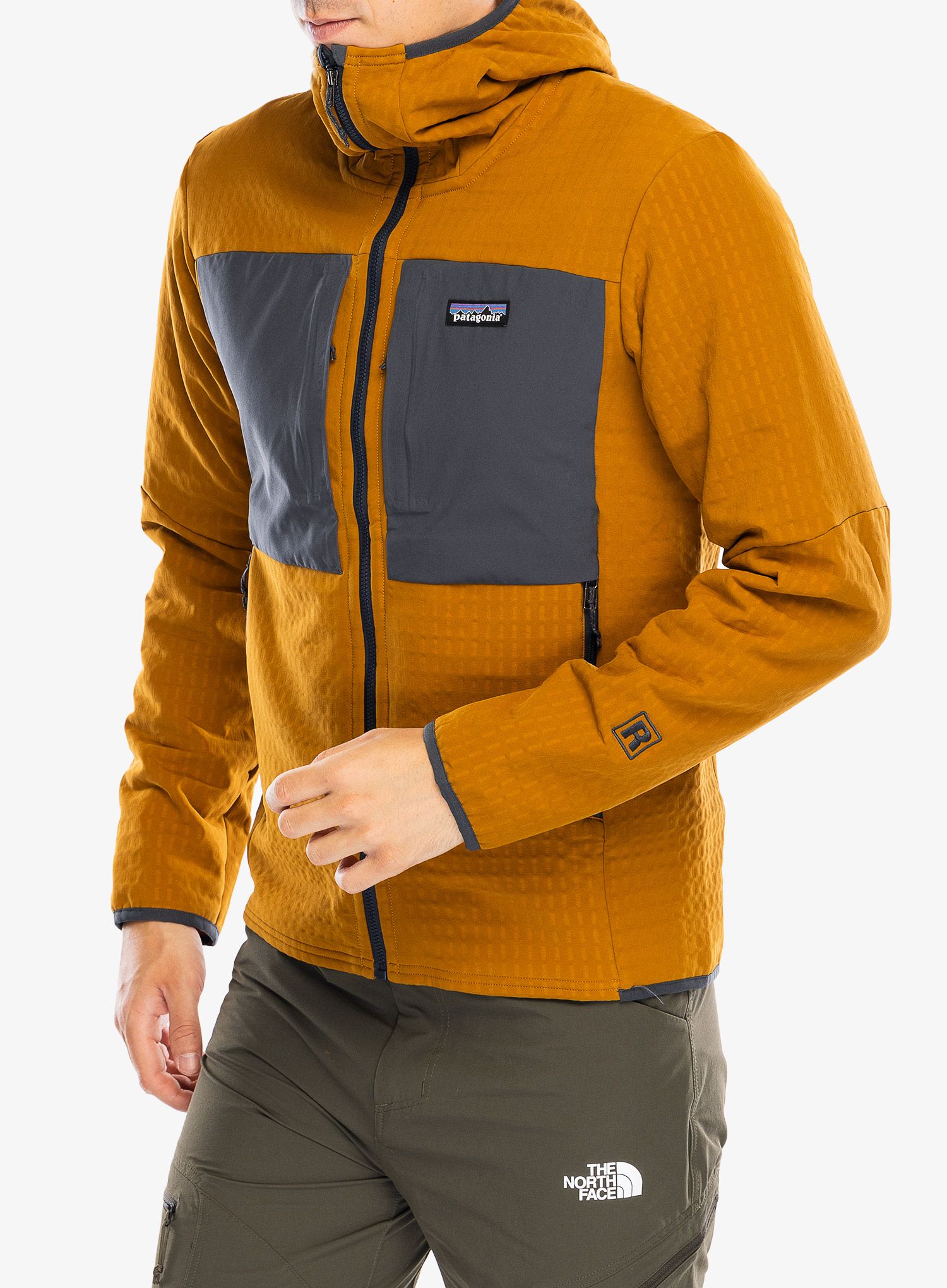 Softshell jakna Patagonia R2 TechFace Hoody - raptor brown