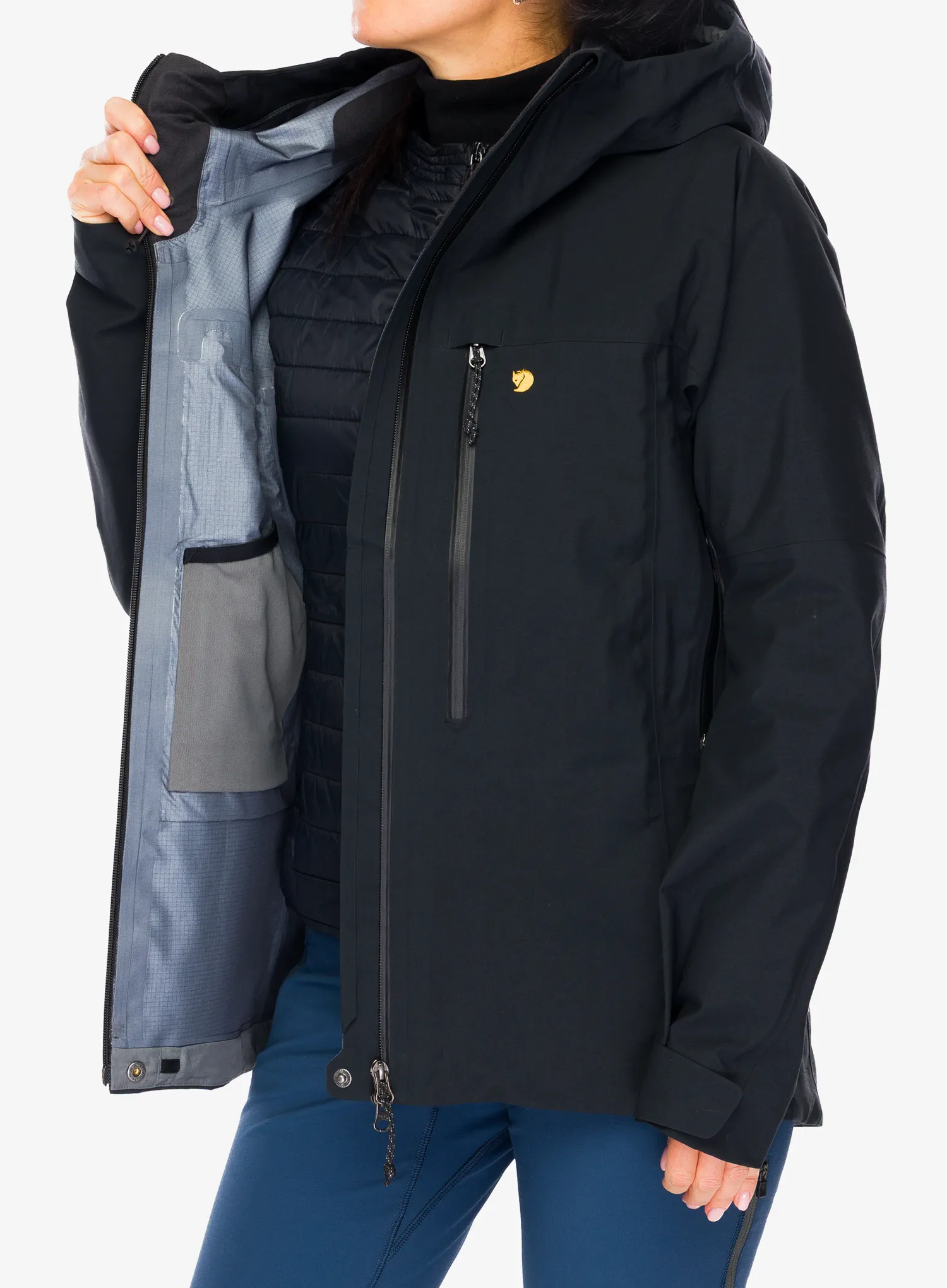 Ženska nepremočljiva jakna Fjallraven Bergtagen GTX Pro Jacket - black/black