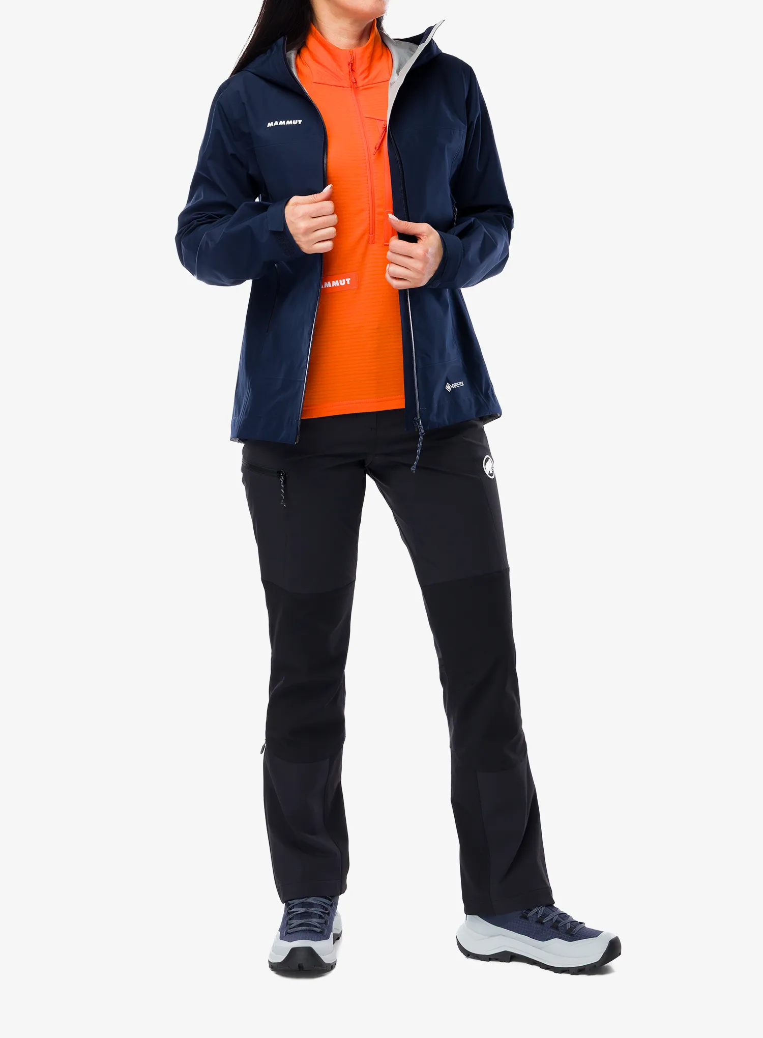 Ženska nepremočljiva jakna Mammut Crater Light HS Hooded Jacket - marine