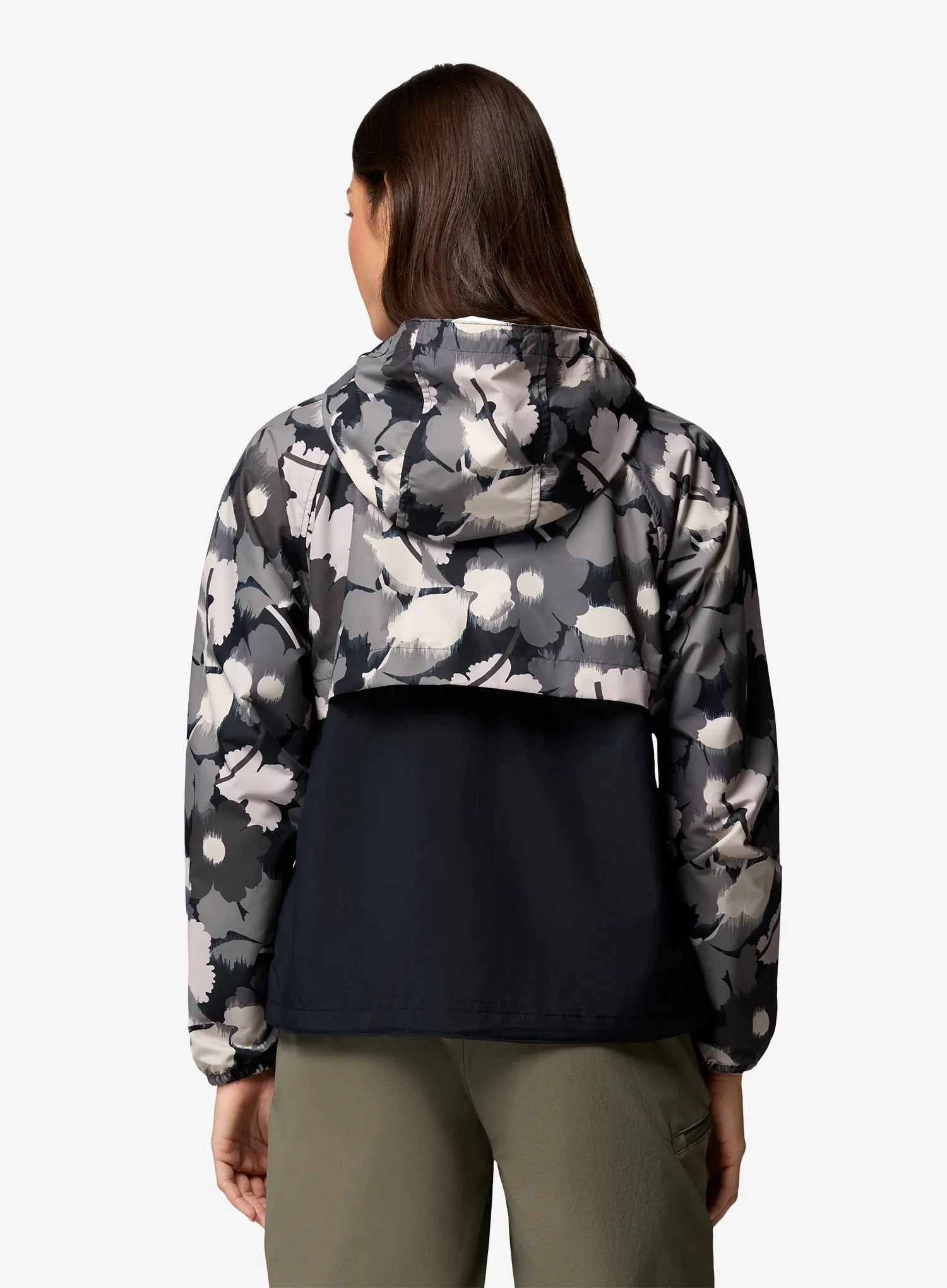 Ženska vetrovka Columbia Spire Valley Printed Windbreaker - black ikatbloom print/black