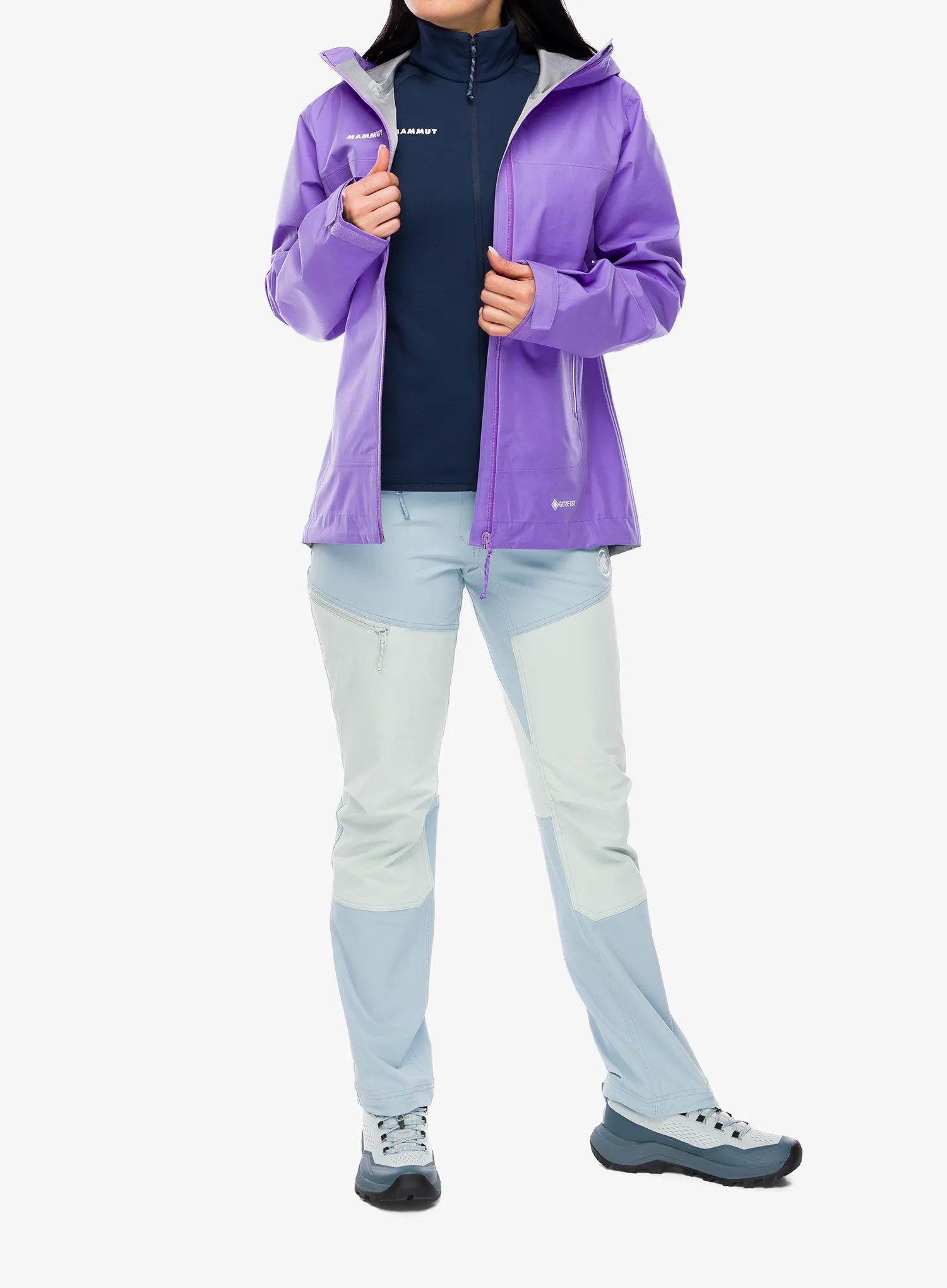 Ženska hardshell jakna Mammut Crater Light HS Hooded Jacket - lavandin