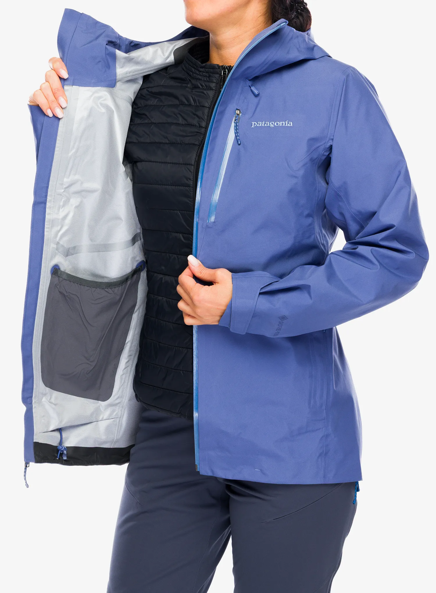 Ženska hardshell jakna Patagonia Triolet Jacket - current blue