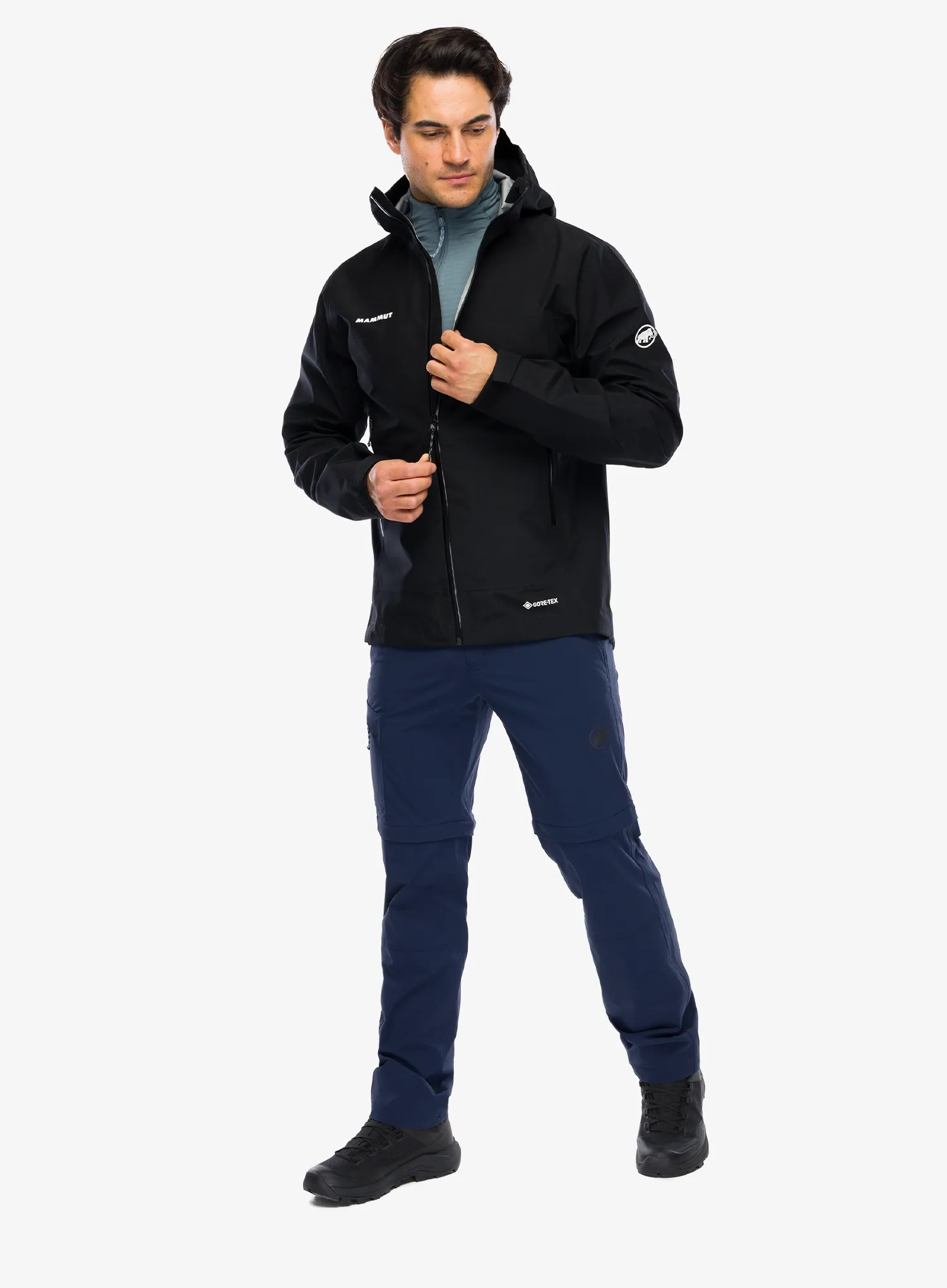 Nepremočljiva jakna Mammut Crater Light HS Hooded Jacket - black