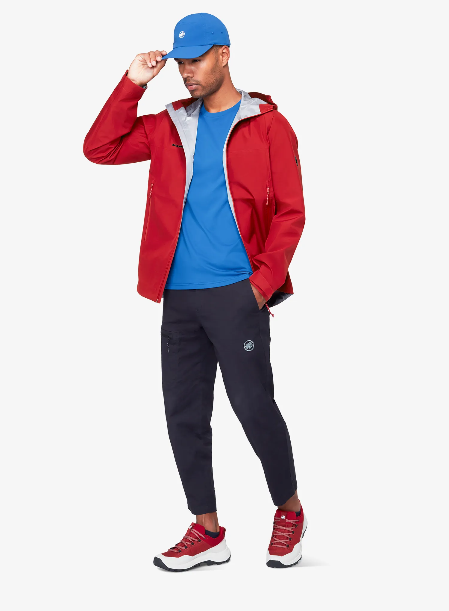Nepremočljiva jakna Mammut Crater Light HS Hooded Jacket - dark mammut red