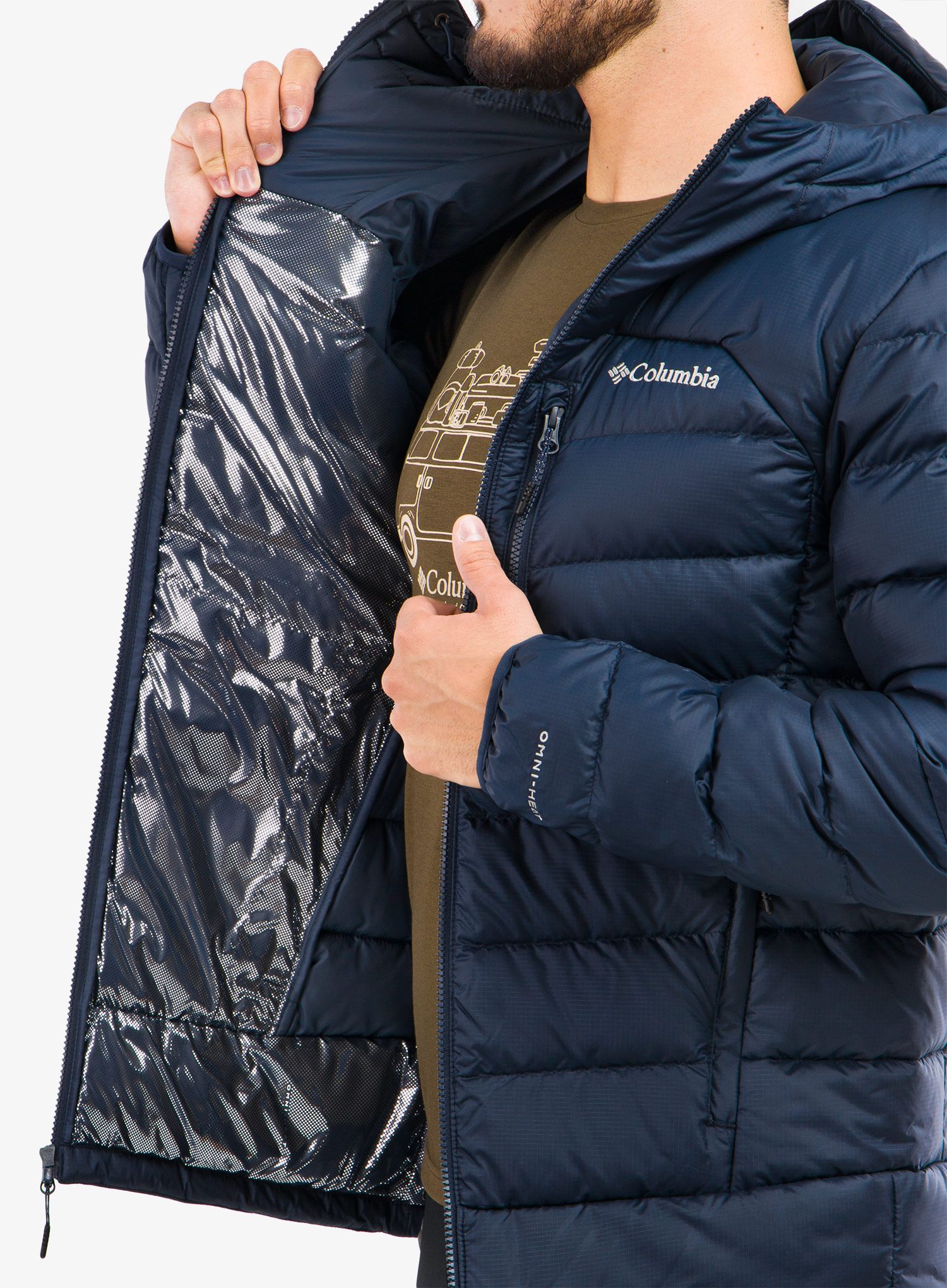 Puhovka Columbia Autumn Park Down Hooded Jacket - collegiate navy