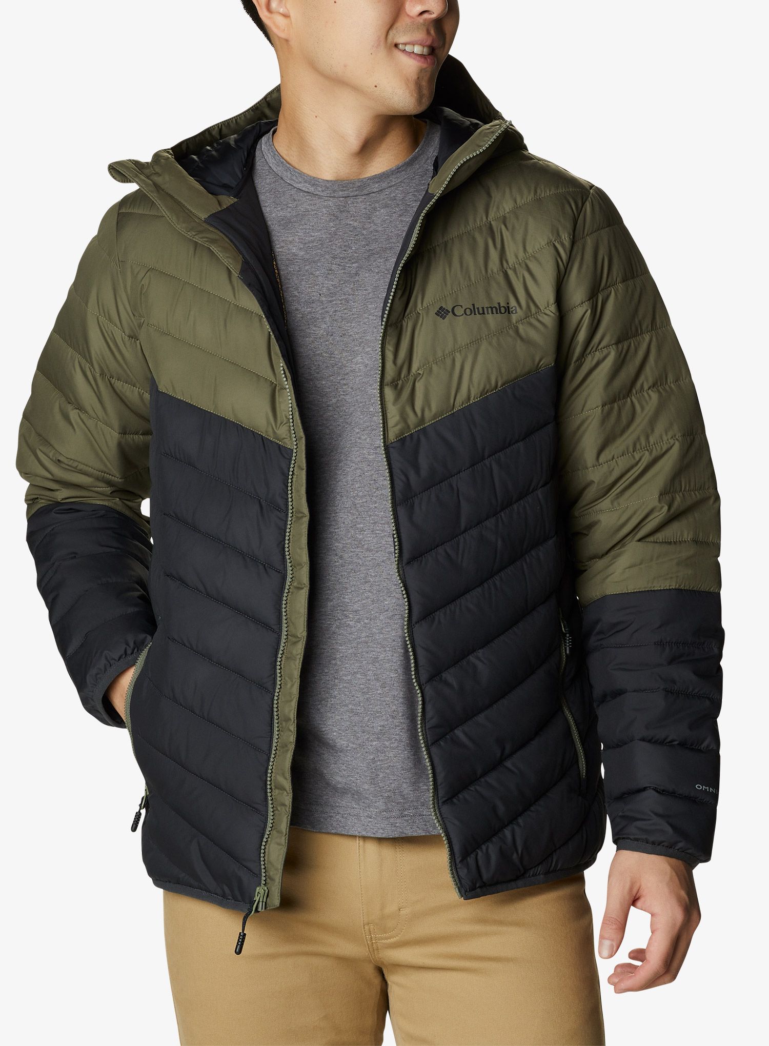 Moška jakna Columbia Eddie Gorge Hooded Jacket - shark/stone green