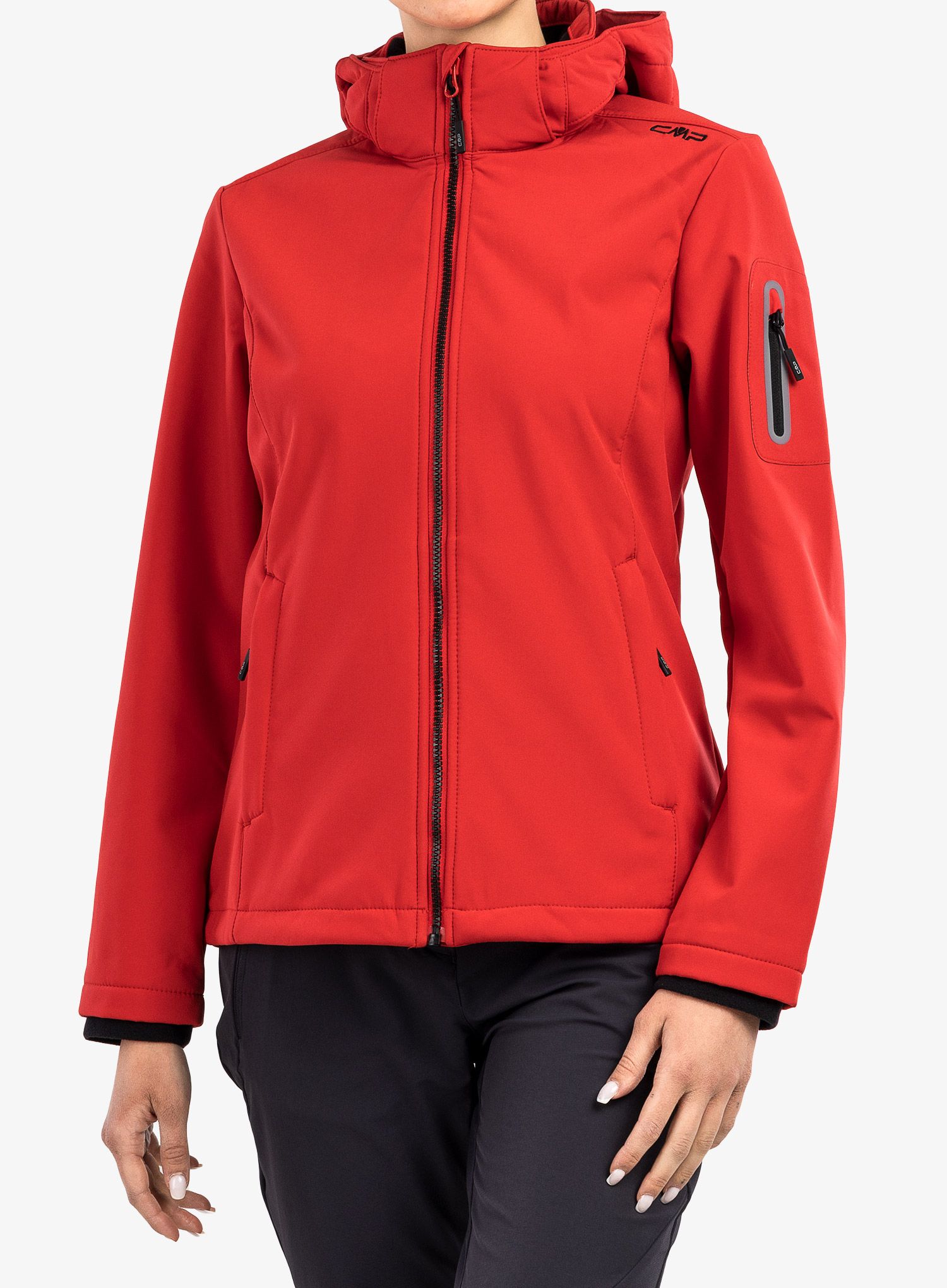 Ženska jakna CMP Wilma Jacket Zip Hood - ferrari/nero