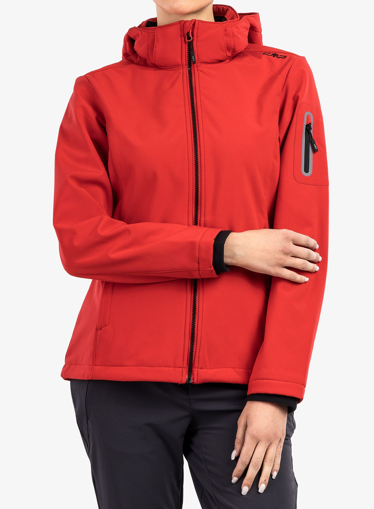 Ženska jakna CMP Wilma Jacket Zip Hood - ferrari/nero