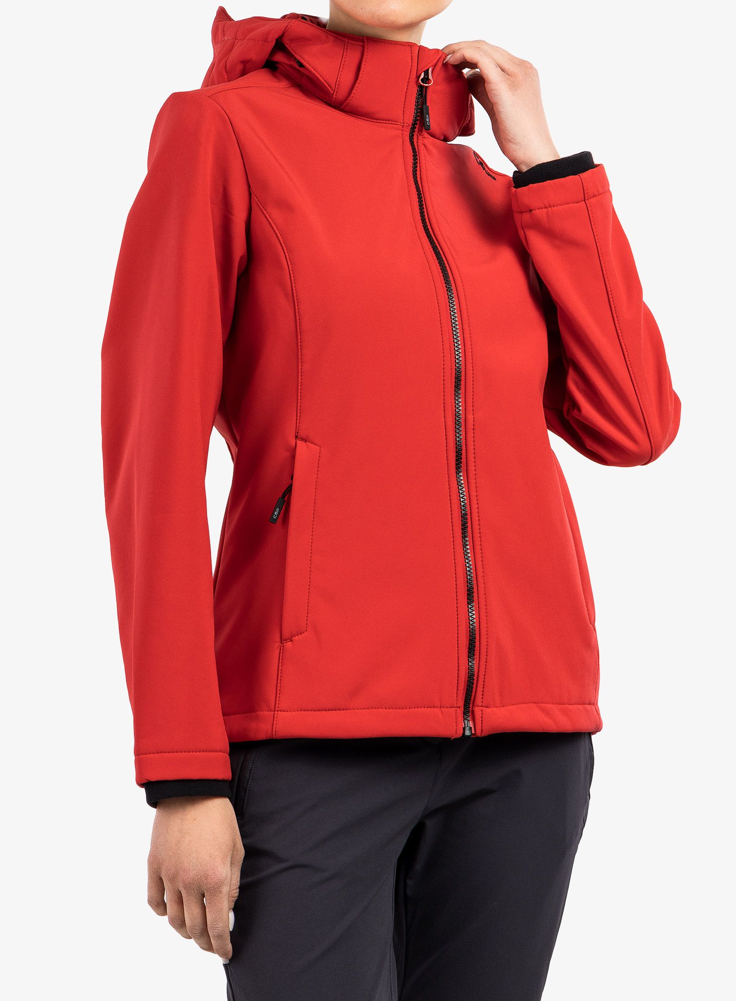Ženska jakna CMP Wilma Jacket Zip Hood - ferrari/nero