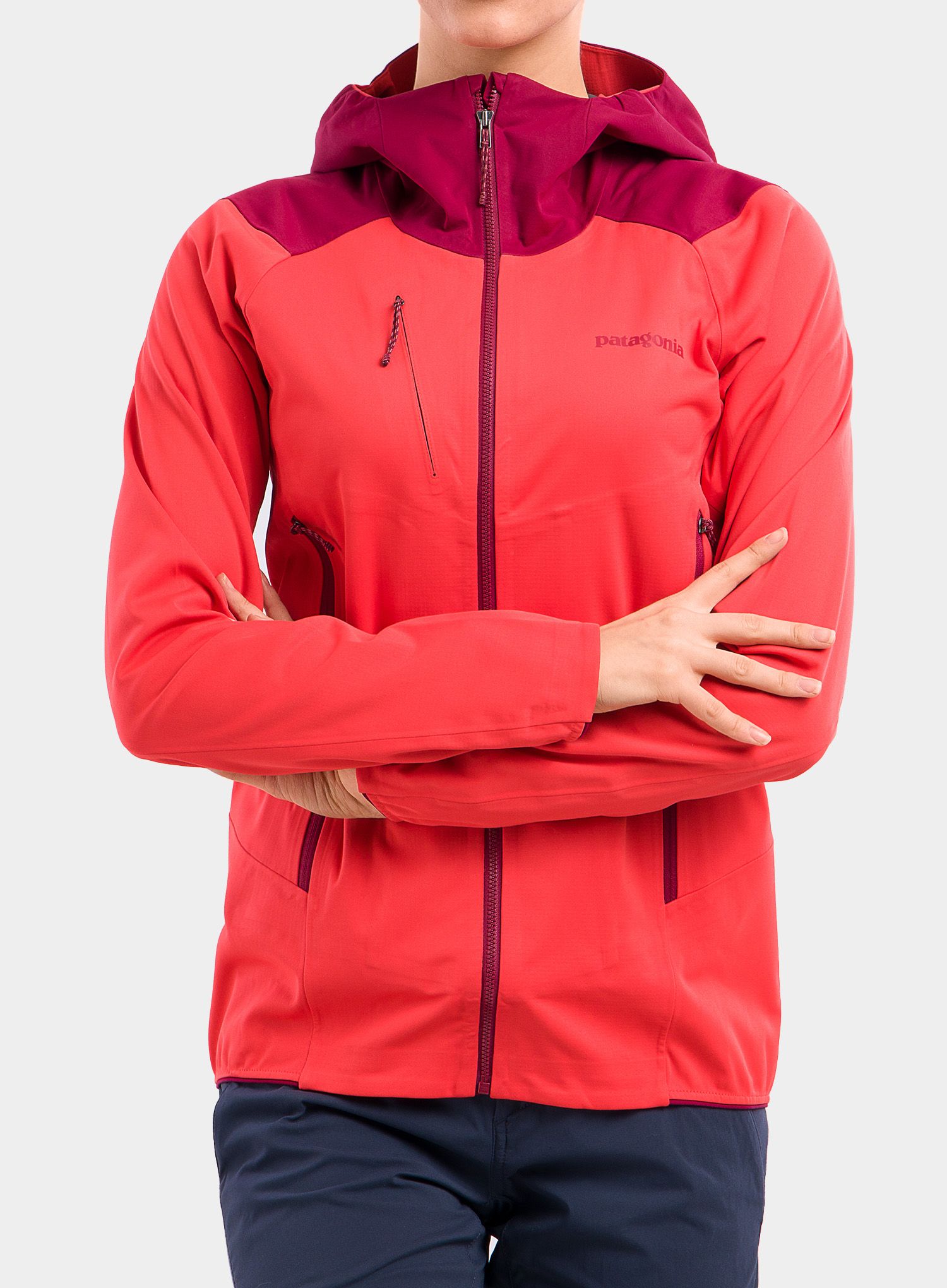 Ženska jakna za turno smučanje Patagonia Upstride Jacket - catalan coral