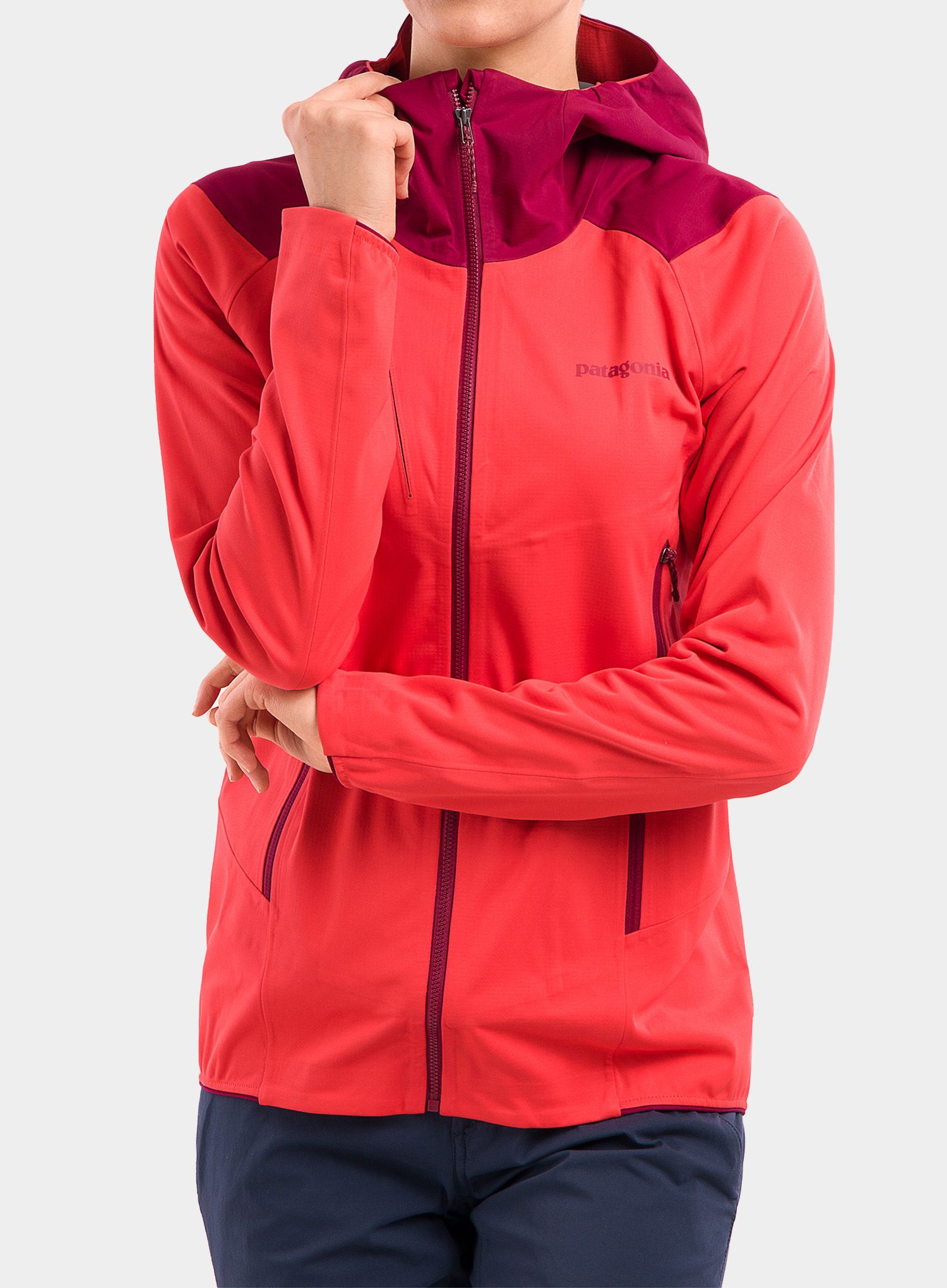 Ženska jakna za turno smučanje Patagonia Upstride Jacket - catalan coral