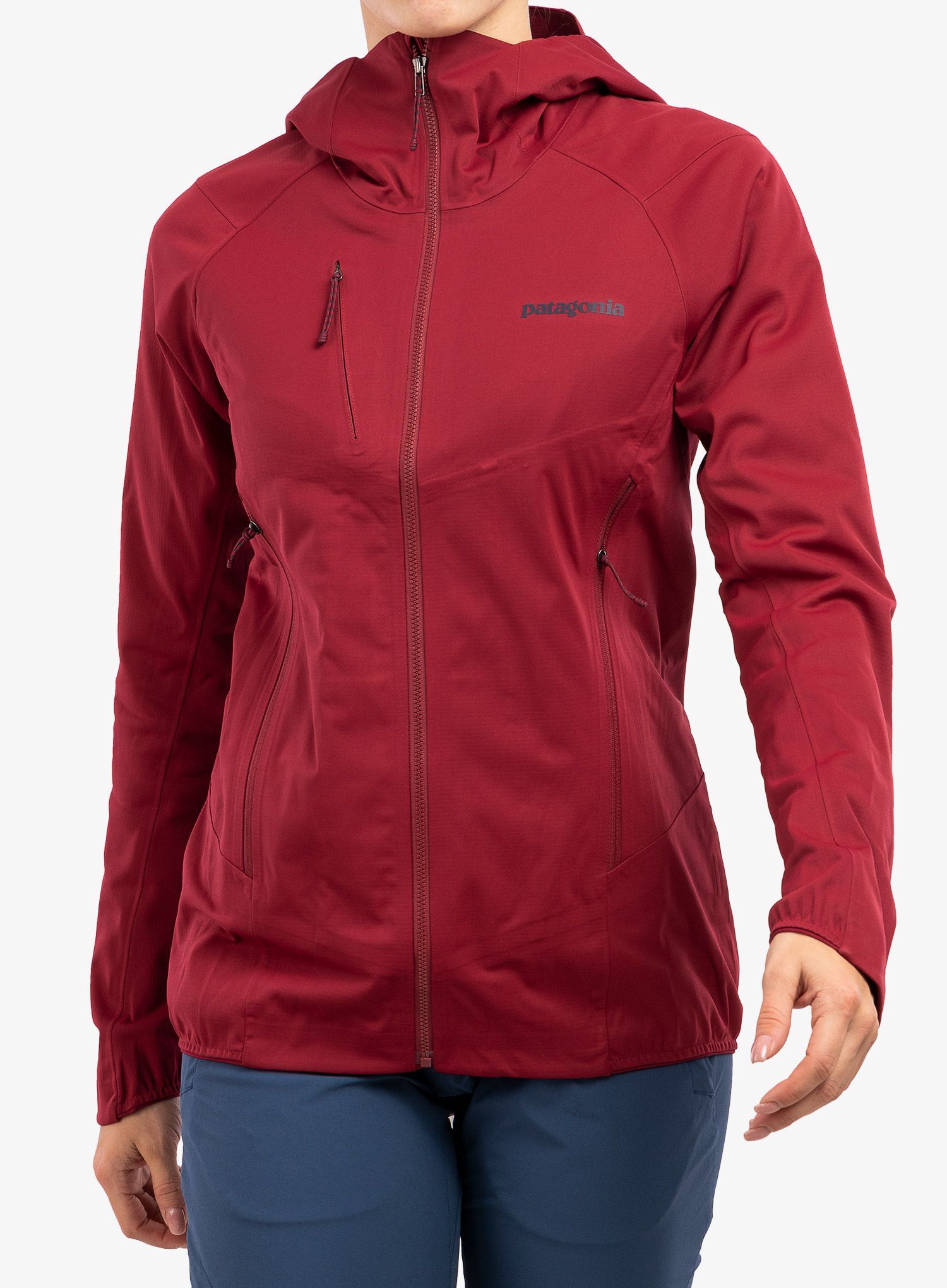 Ženska jakna za turno smučanje Patagonia Upstride Jacket - roamer red
