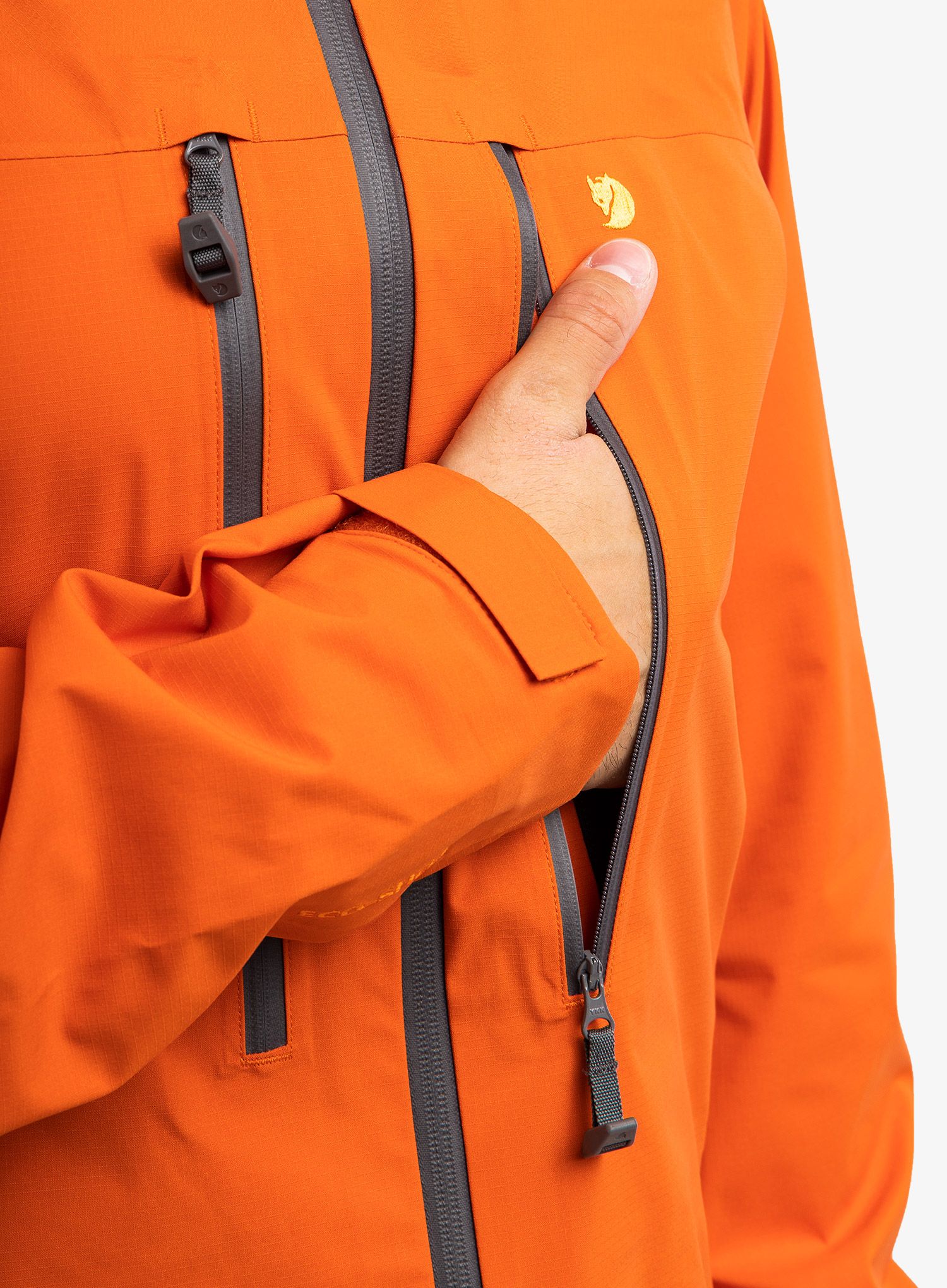 Moška jakna Fjallraven Bergtagen Eco-Shell Jacket - hokkaido orange
