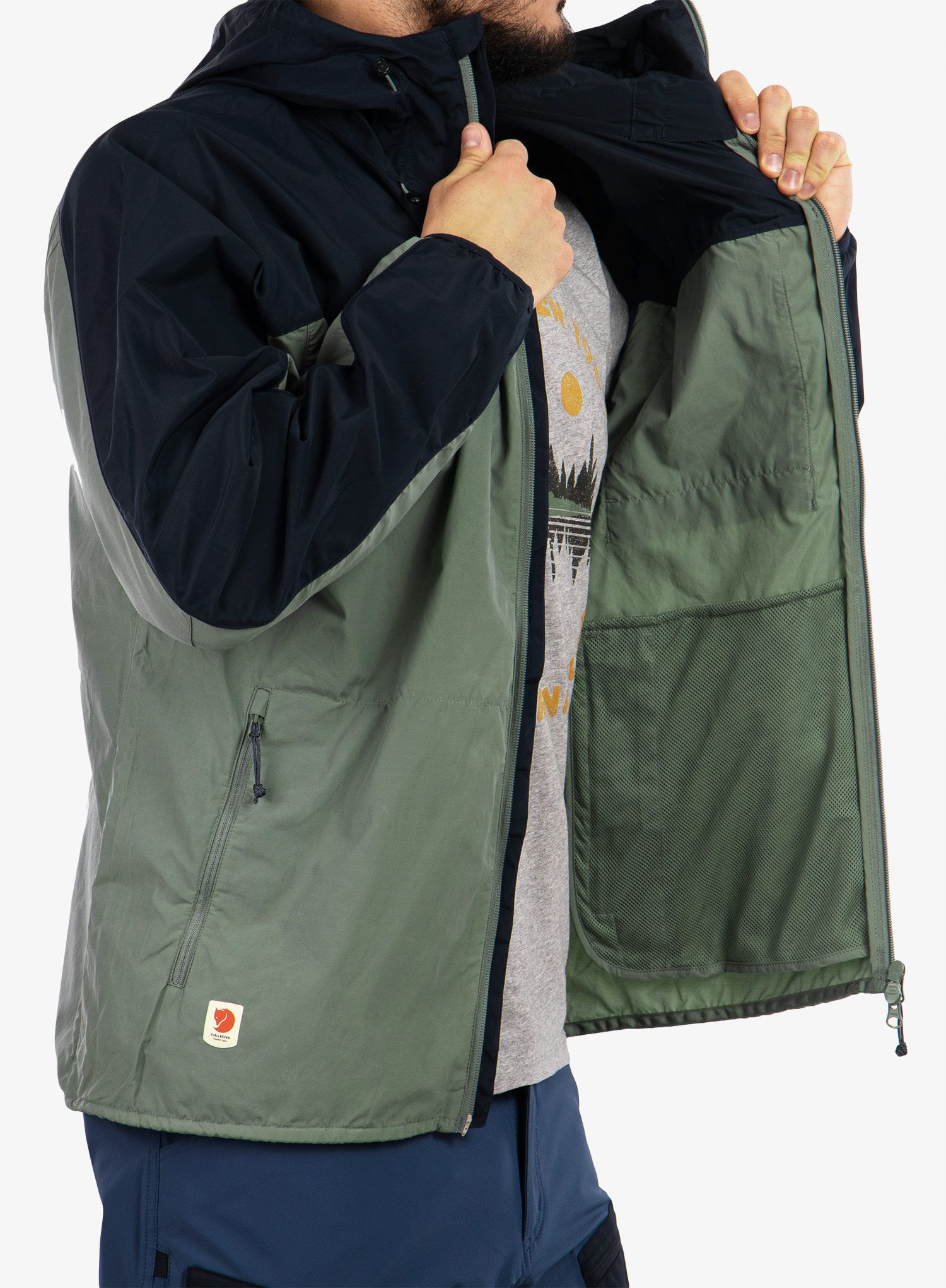 Moška jakna Fjallraven High Coast Wind Jacket M - patina green/navy