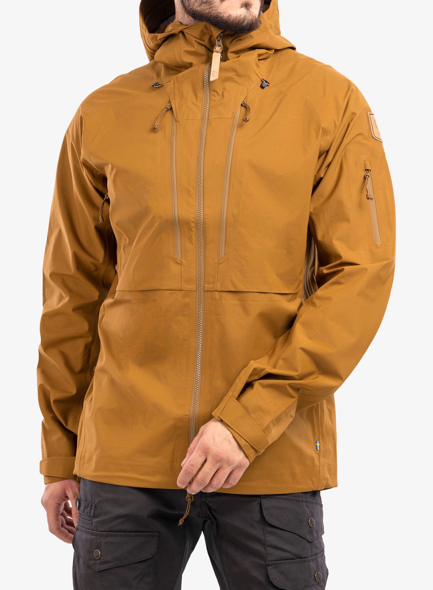 Moška jakna Fjallraven Keb Eco-Shell Jacket - chestnut