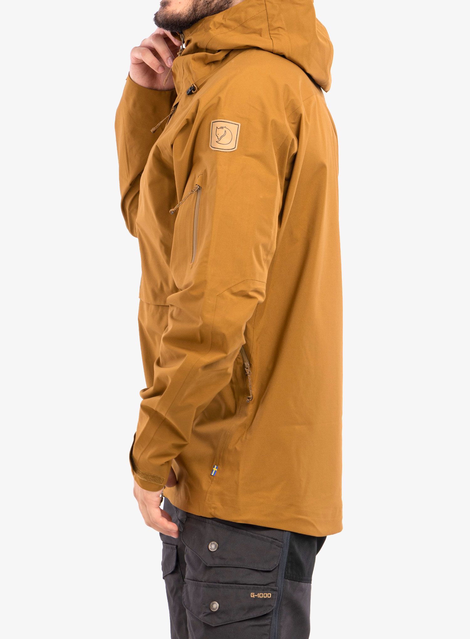 Moška jakna Fjallraven Keb Eco-Shell Jacket - chestnut