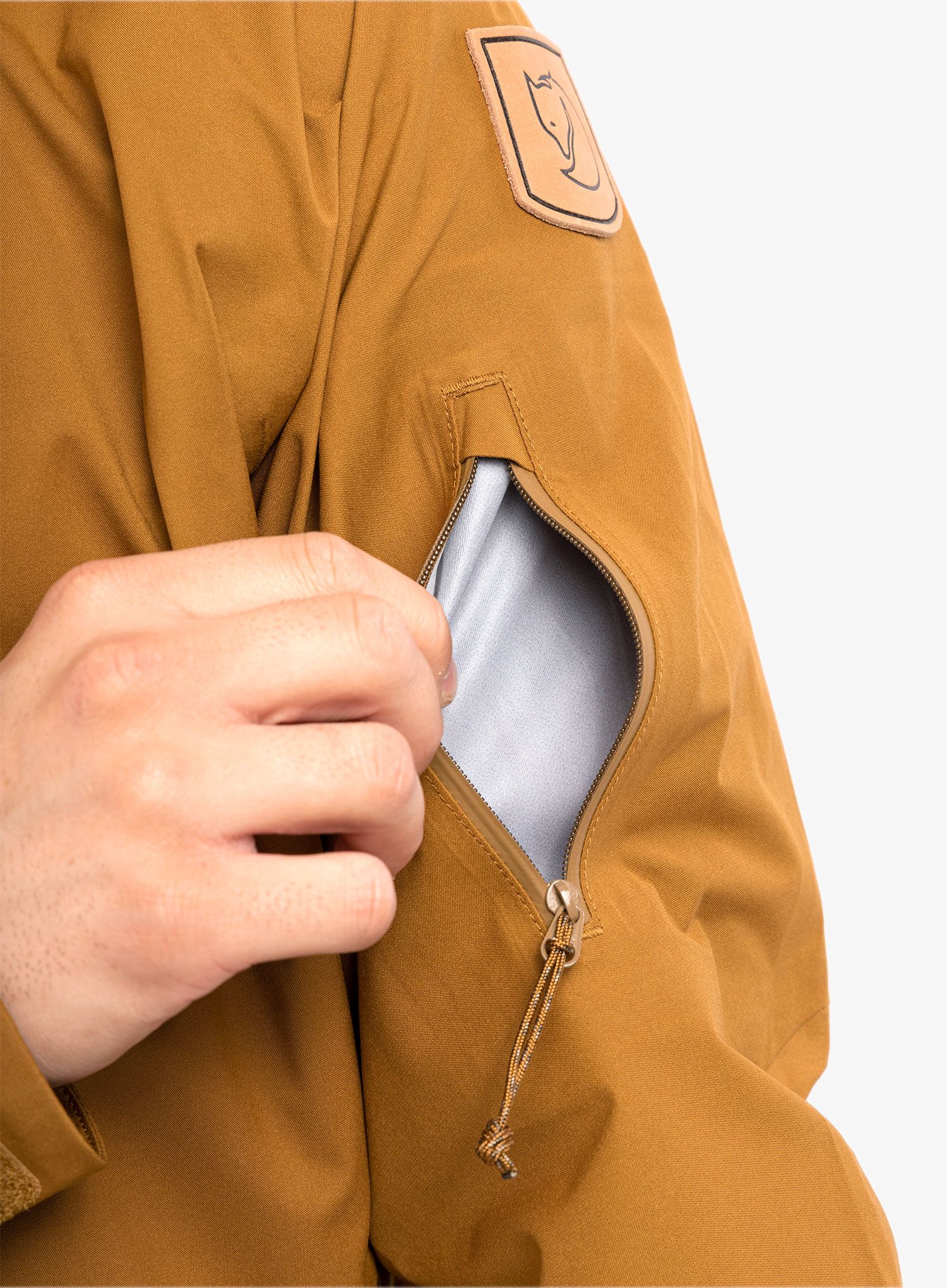 Moška jakna Fjallraven Keb Eco-Shell Jacket - chestnut