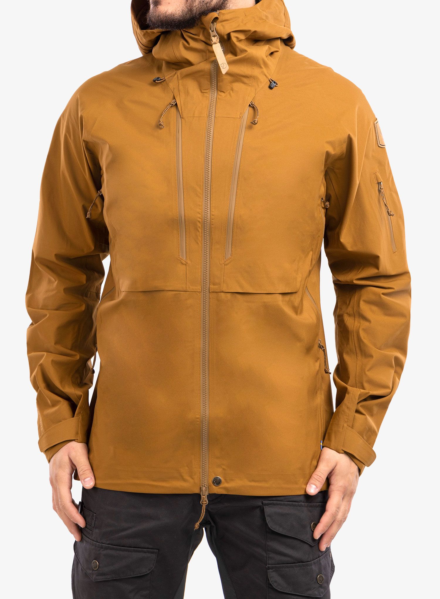 Moška jakna Fjallraven Keb Eco-Shell Jacket - chestnut