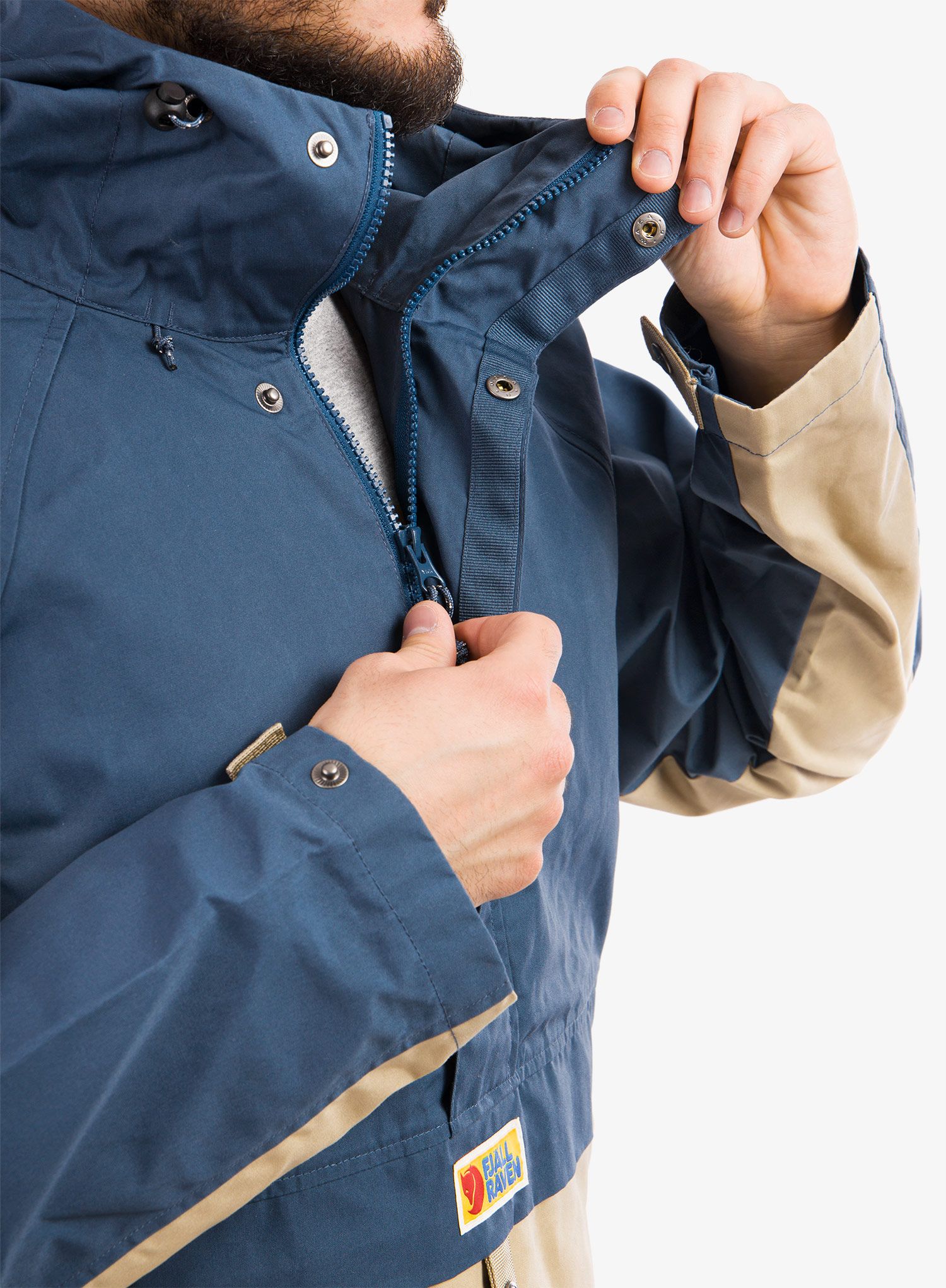 Moška jakna Fjallraven Vardag Anorak - uncle blue/sand stone